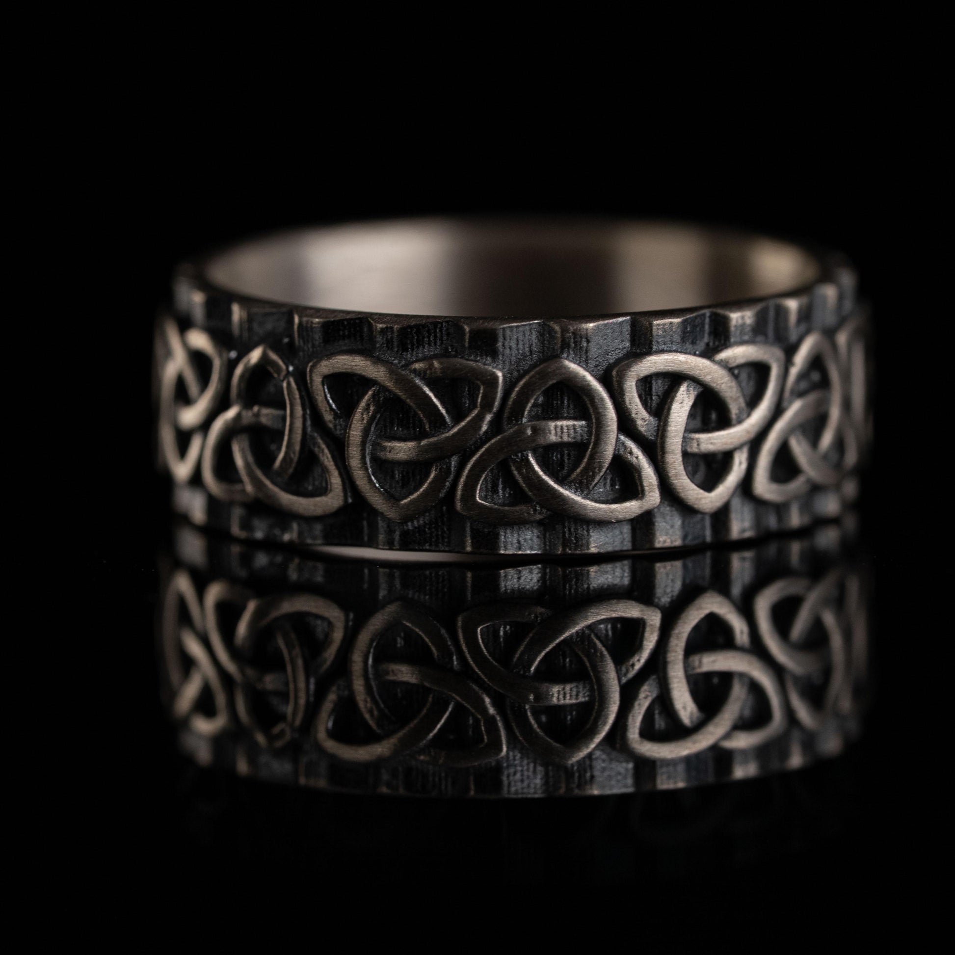 Viking Raven Ring with Runes
