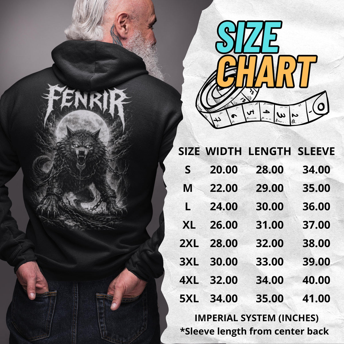 Viking Wolf Hoodie - Fenrir Wolf Hoodie: Norse Mythology Viking Sweatshirt, Ragnarok Wolf Dark