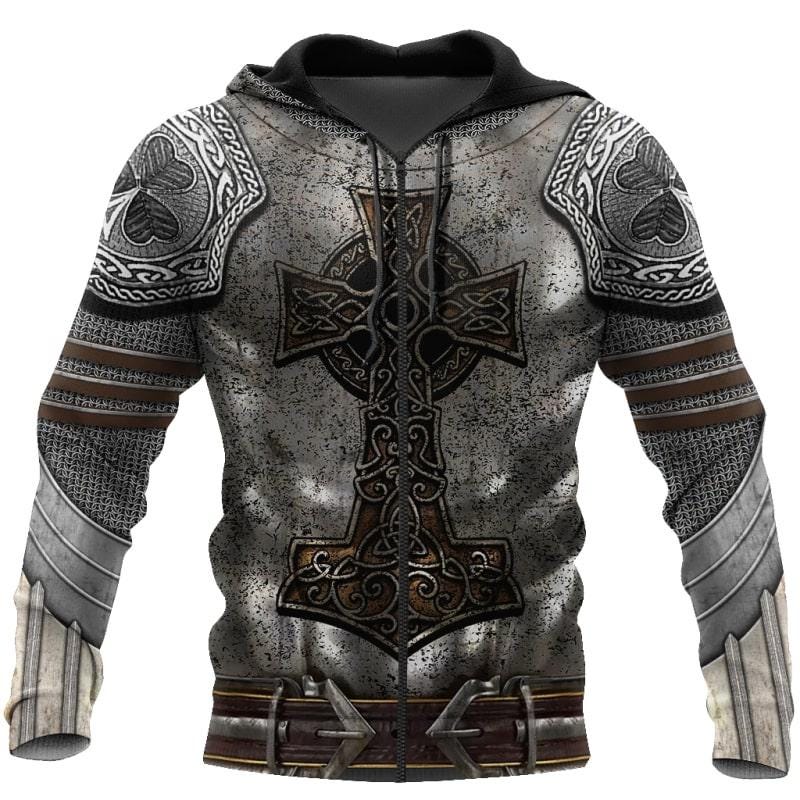 Viking Odin Hoodie for Men, Norse God Warrior Pullover