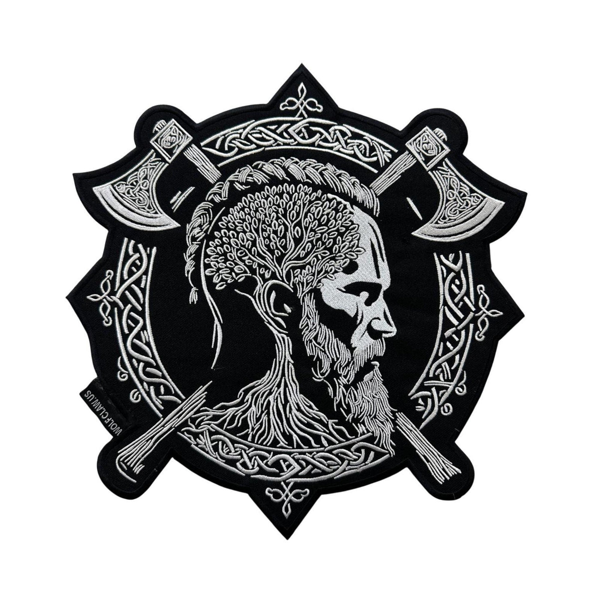 Viking Raven Jacket - Viking Warrior Raven Embroidered Patch, Norse Mythology Nordic Jacket Back