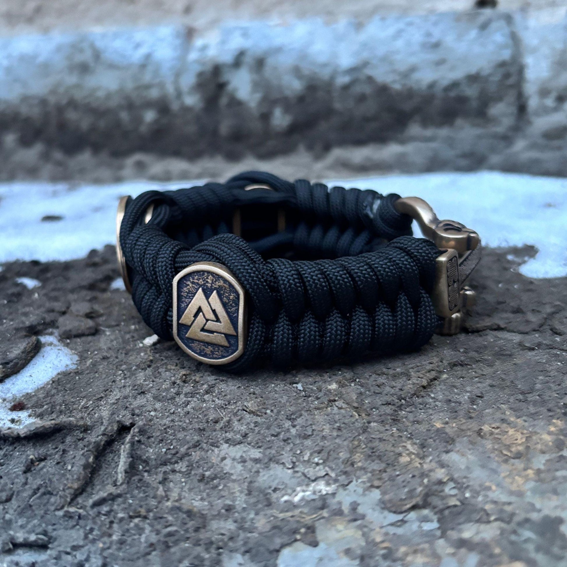 Viking Bracelet - Viking Sigurd and Fafnir Helm of Awe Paracord Bracelet Mens Jewelry gift for him