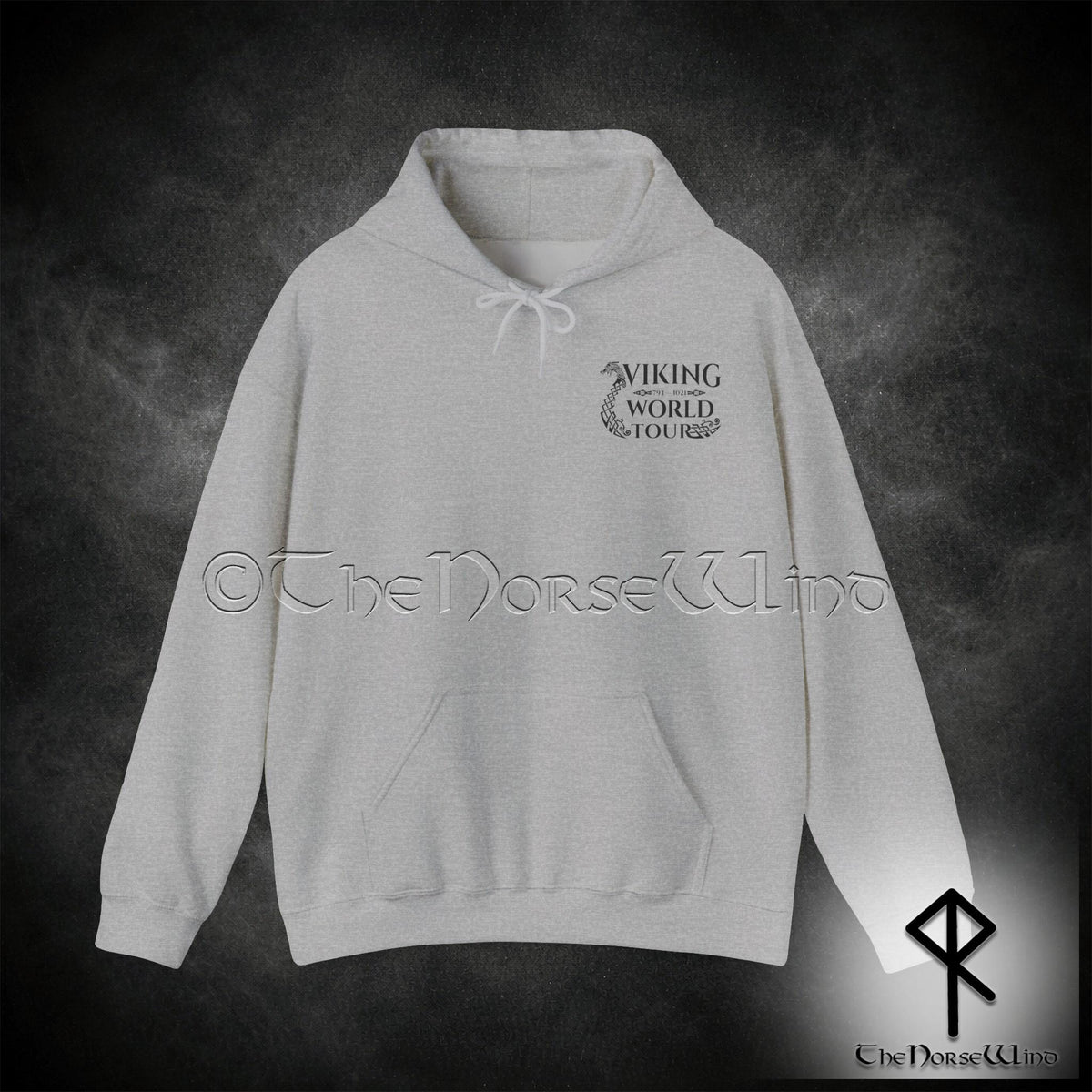 Viking Longship Hoodie - Viking World Tour Hoodie, Double-Sided Norse Longship Tour Dates, Norse