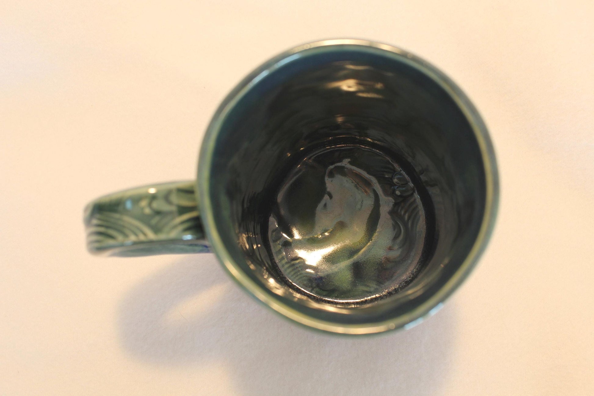 Viking Mug - Viking War Ship on the High Seas Ceramic Mug, Handmade Stoneware Pottery