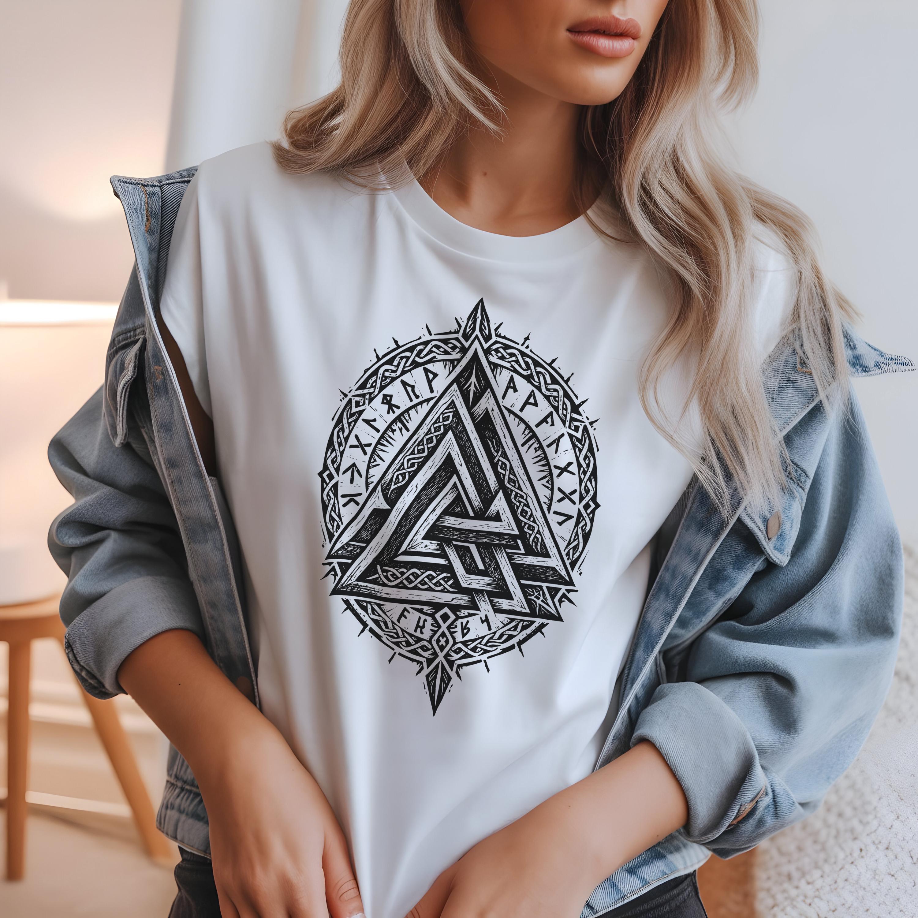 Viking Valhalla T-Shirt - Until Valhalla Rune Shirt, Minimalist Viking Tee for Men, Norse