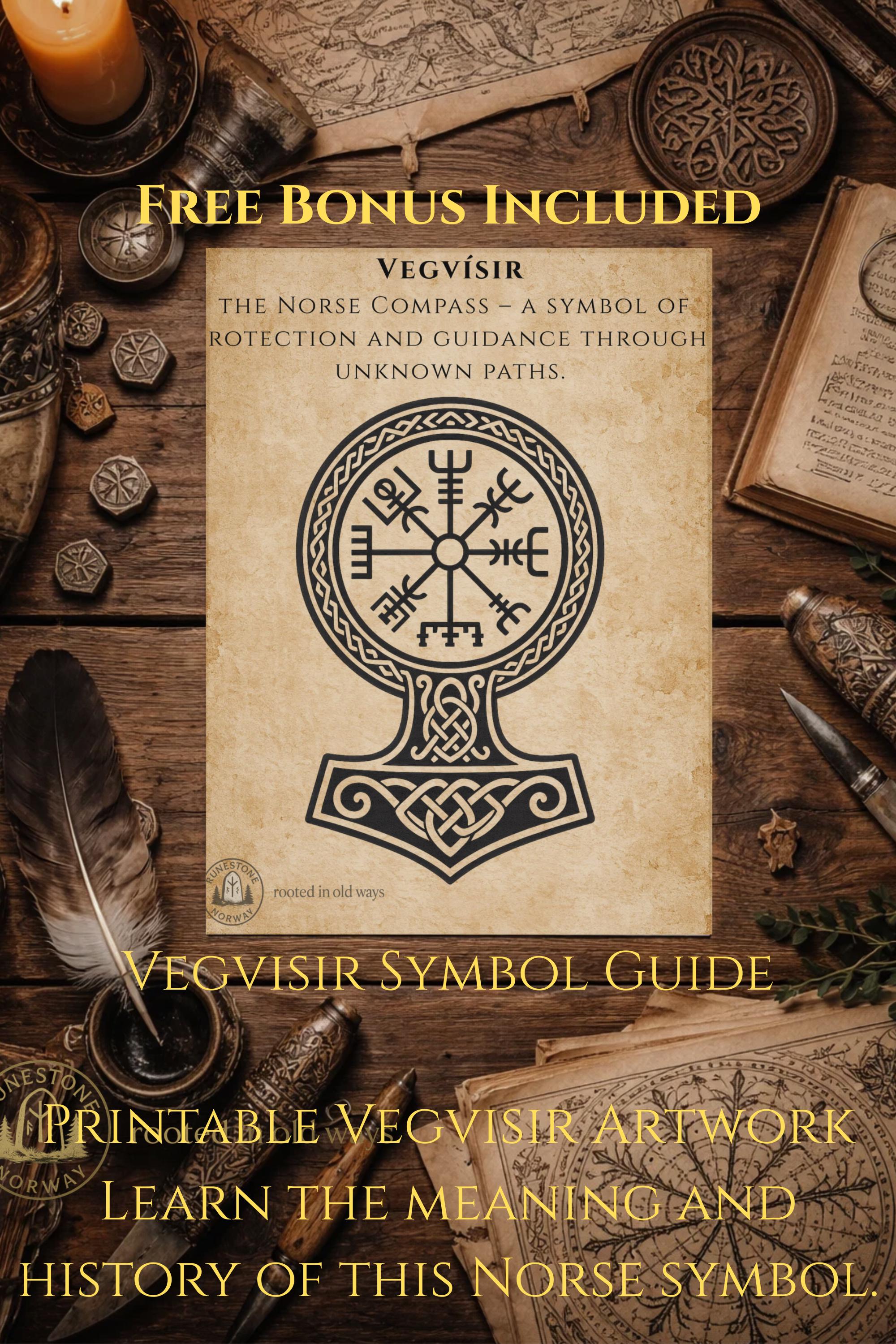 Viking Thor's Hammer Hoodie - Viking Hoodie Men Vegvisir Compass Mjolnir Thor Hammer Norse