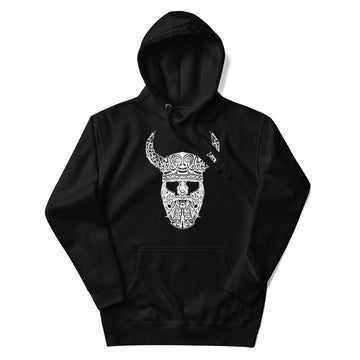 Viking Odin Hoodie - Viking Hoodie Celtic Knot Warrior Unisex Hoodie– Odin Horn Symbol with Ravens