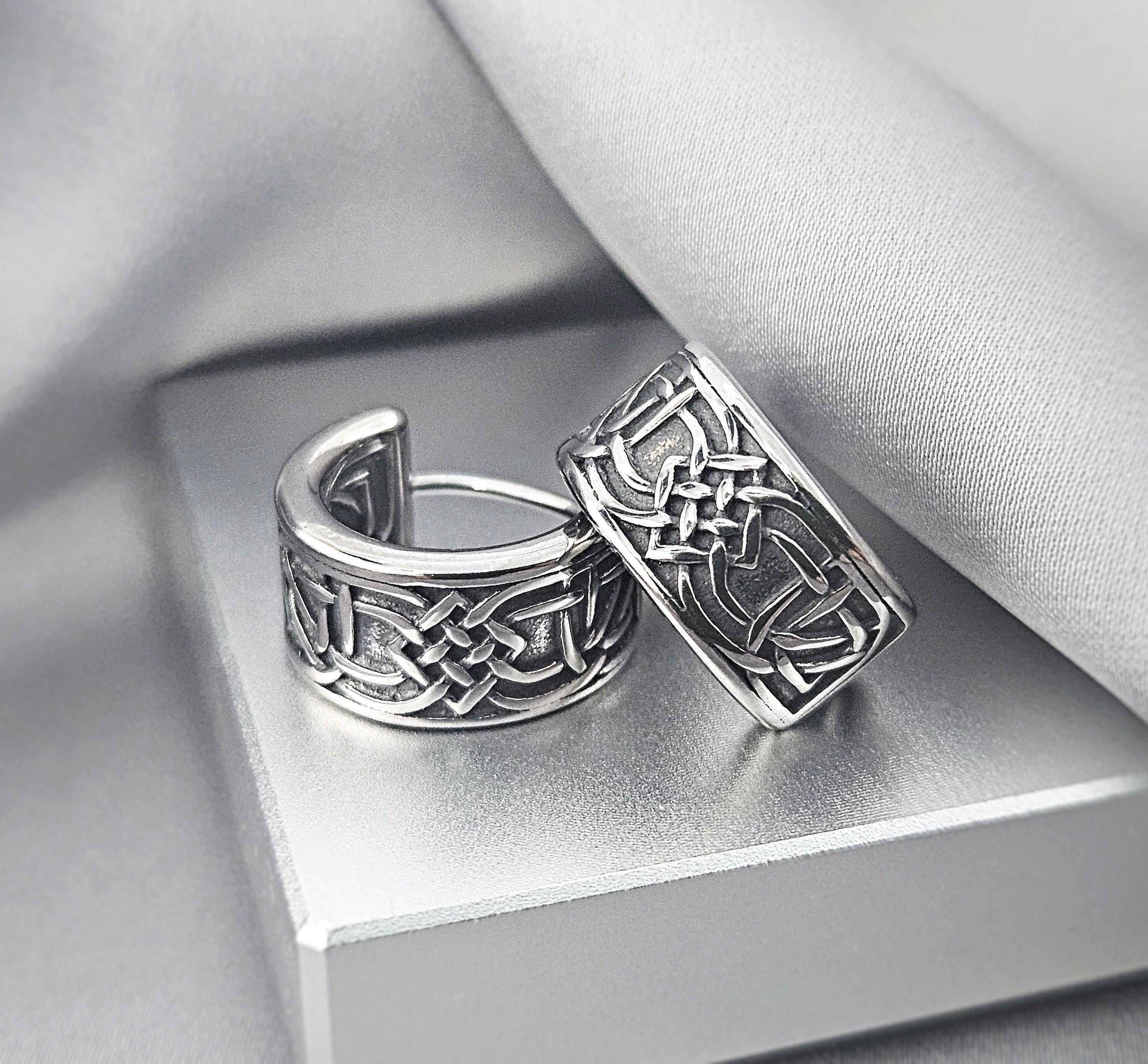 Viking Jewelry Accessory - Celtic braid hoop earrings, 8mm and 11 mm hoops, Viking earrings