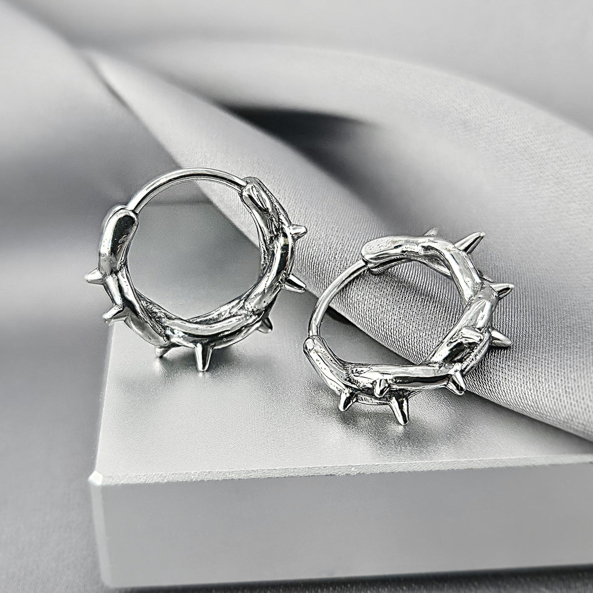 Viking Rune Jewelry Accessory - Viking Norse Hoops Earrings for Men, Surgical Steel Viking Runes