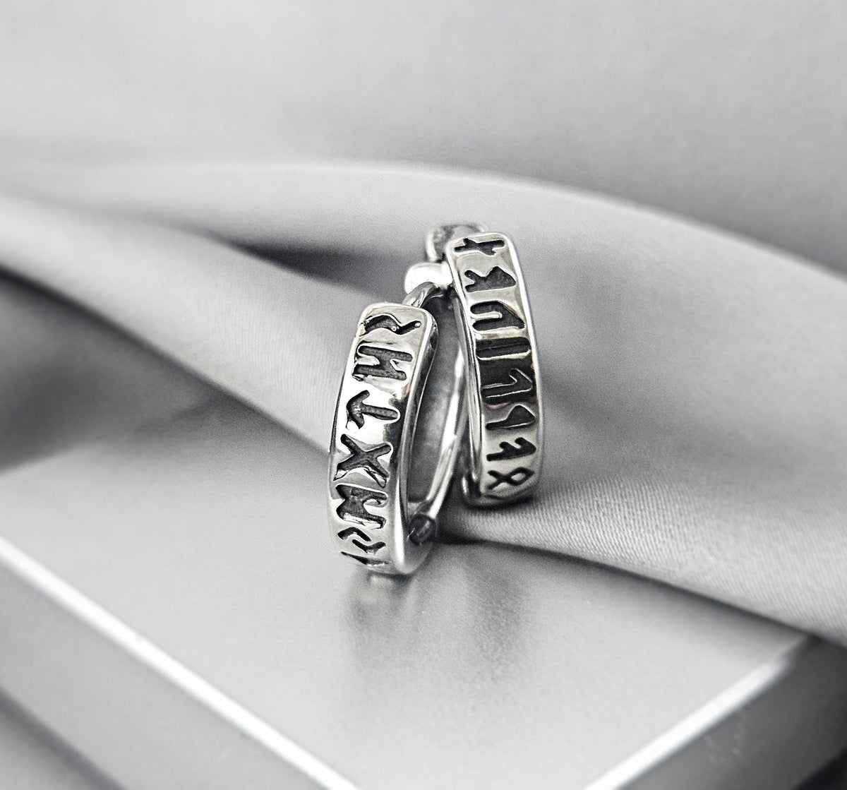 Viking Jewelry Accessory - Celtic braid hoop earrings, 8mm and 11 mm hoops, Viking earrings