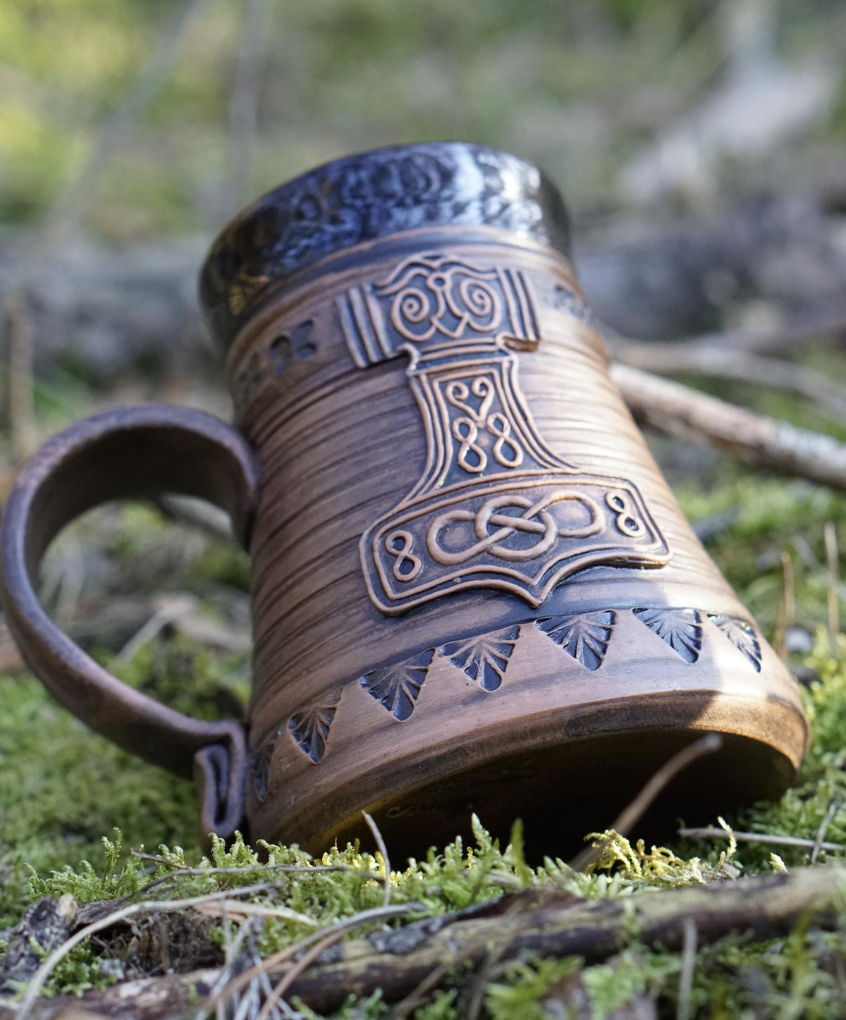 Viking Odin Mug - Viking Mug Handmade - Odin Ceramic Mug 500ml - Gift for Men & Viking Medieval