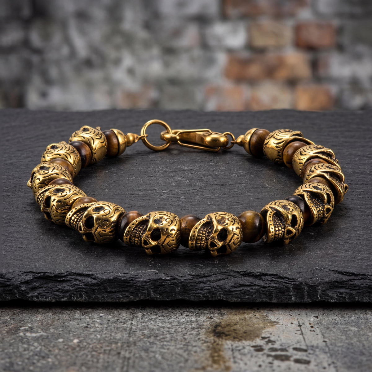 Viking Wolf Bracelet - New Nordic Viking stainless steel men's bracelet, thick wolf head bracelet