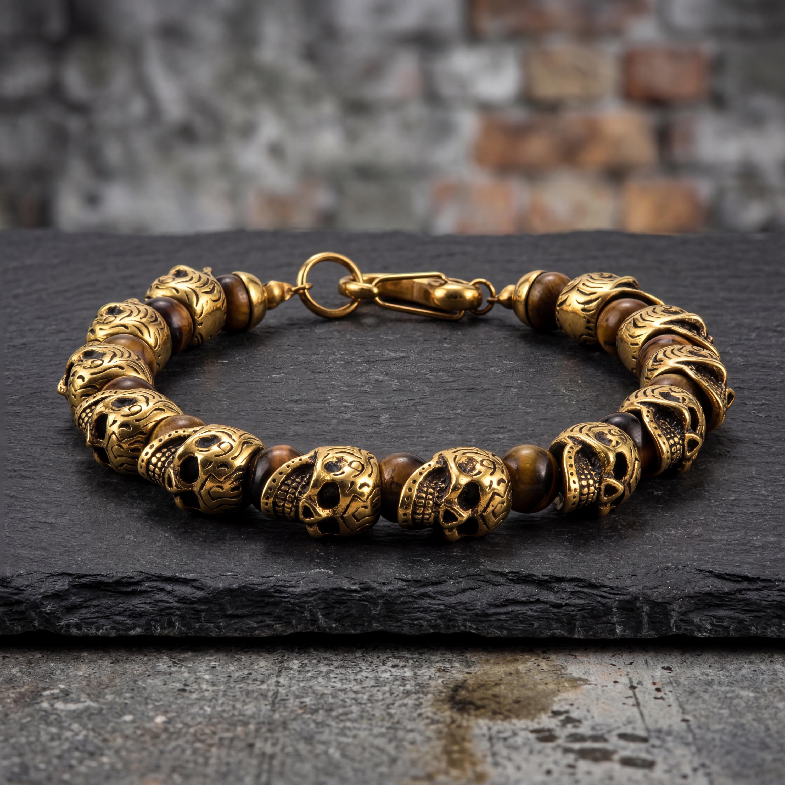 Viking Wolf Bracelet - New Nordic Viking stainless steel men's bracelet, thick wolf head bracelet