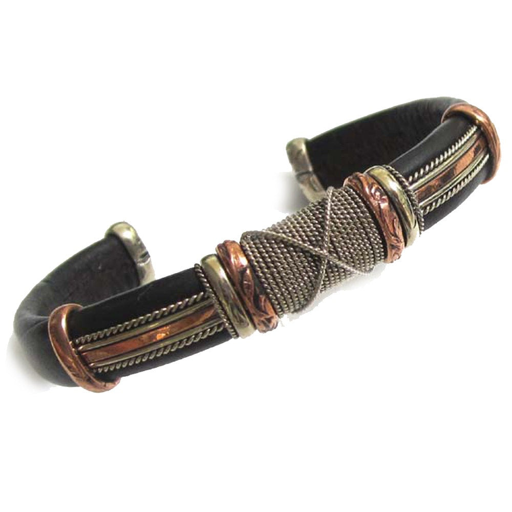 Viking Thor's Hammer Bracelet - Mjolnir Bracelet with Thor Hammer, Braided Viking Leather Bracelet