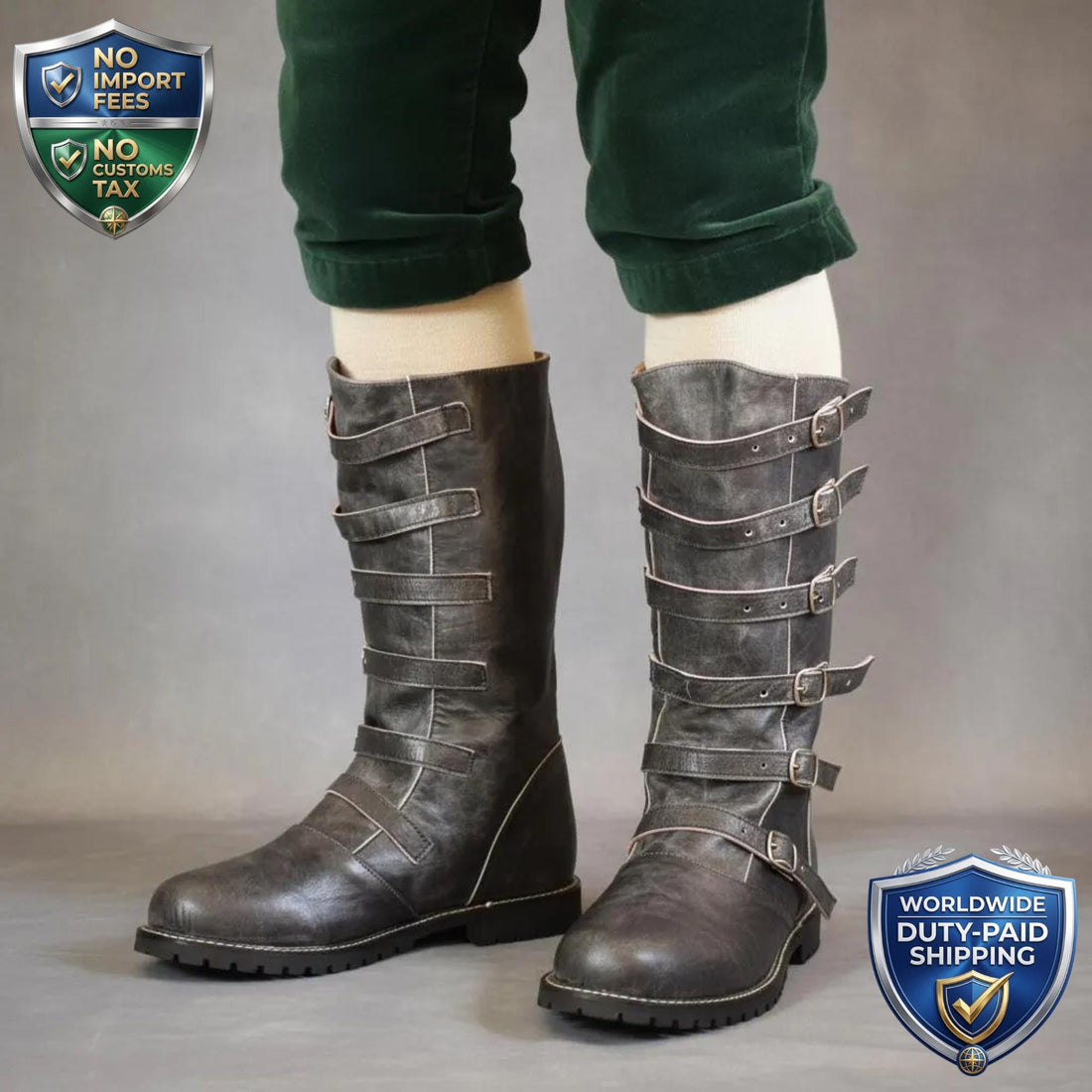 Viking Boots - Custom Made Renaissance Faire Boots - Viking, Medieval, Fantasy Leather Boots