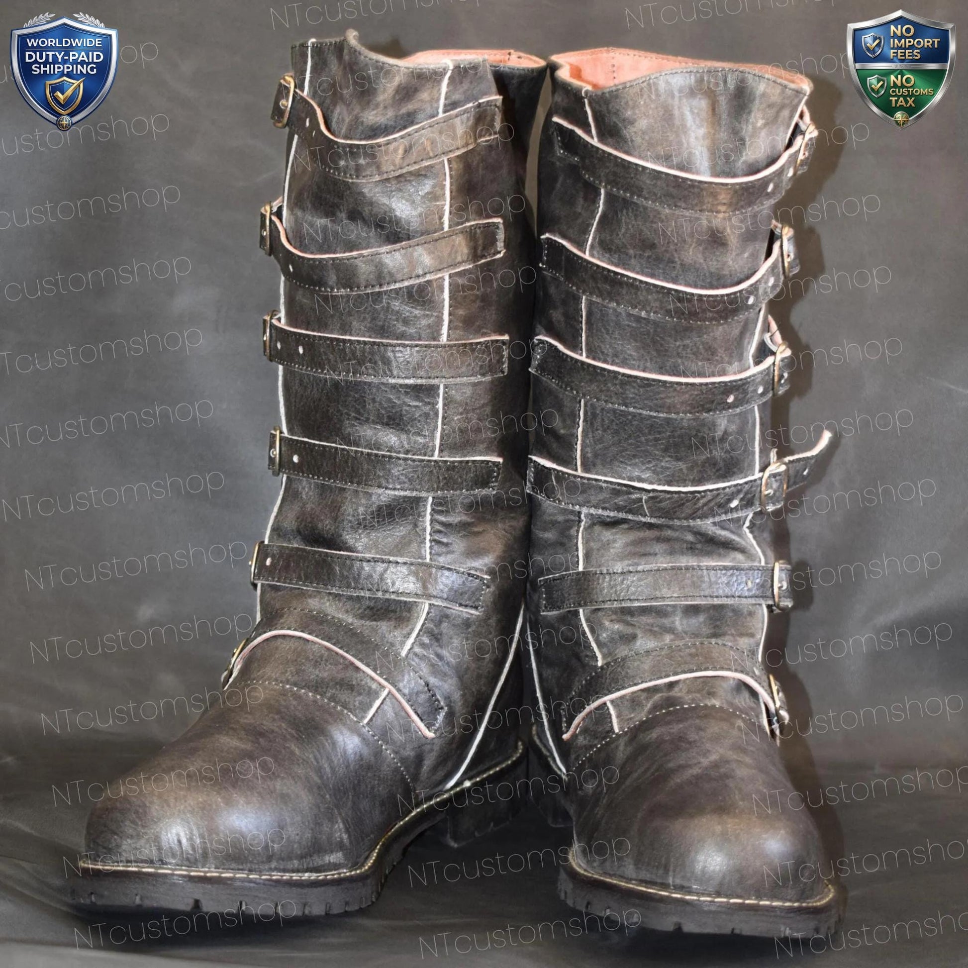 Viking Boots - Custom Made Renaissance Faire Boots - Viking, Medieval, Fantasy Leather Boots