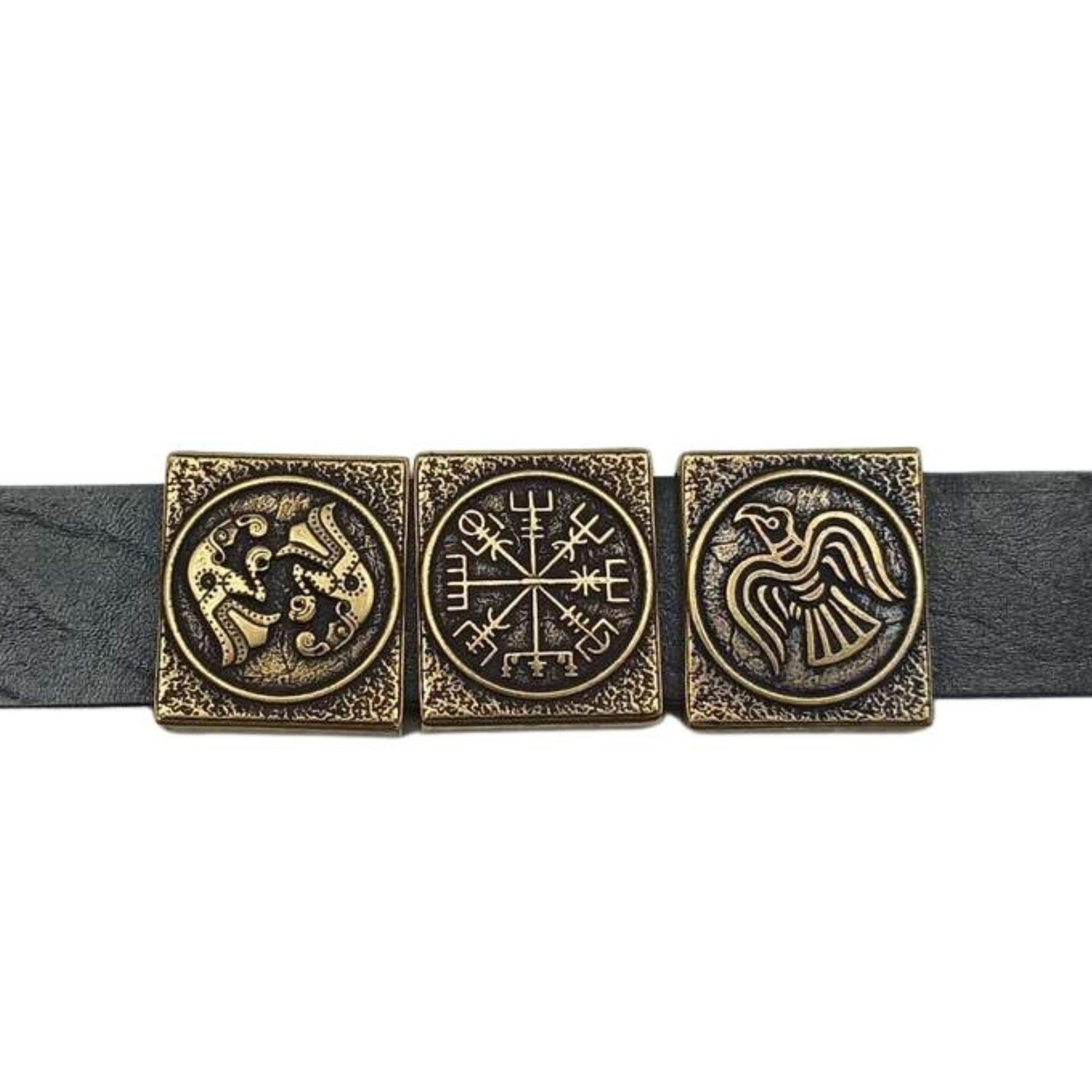 Viking Bracelet - Viking compass leather bracelet for men Norse pagan cuff bracelets Nordic jewelry