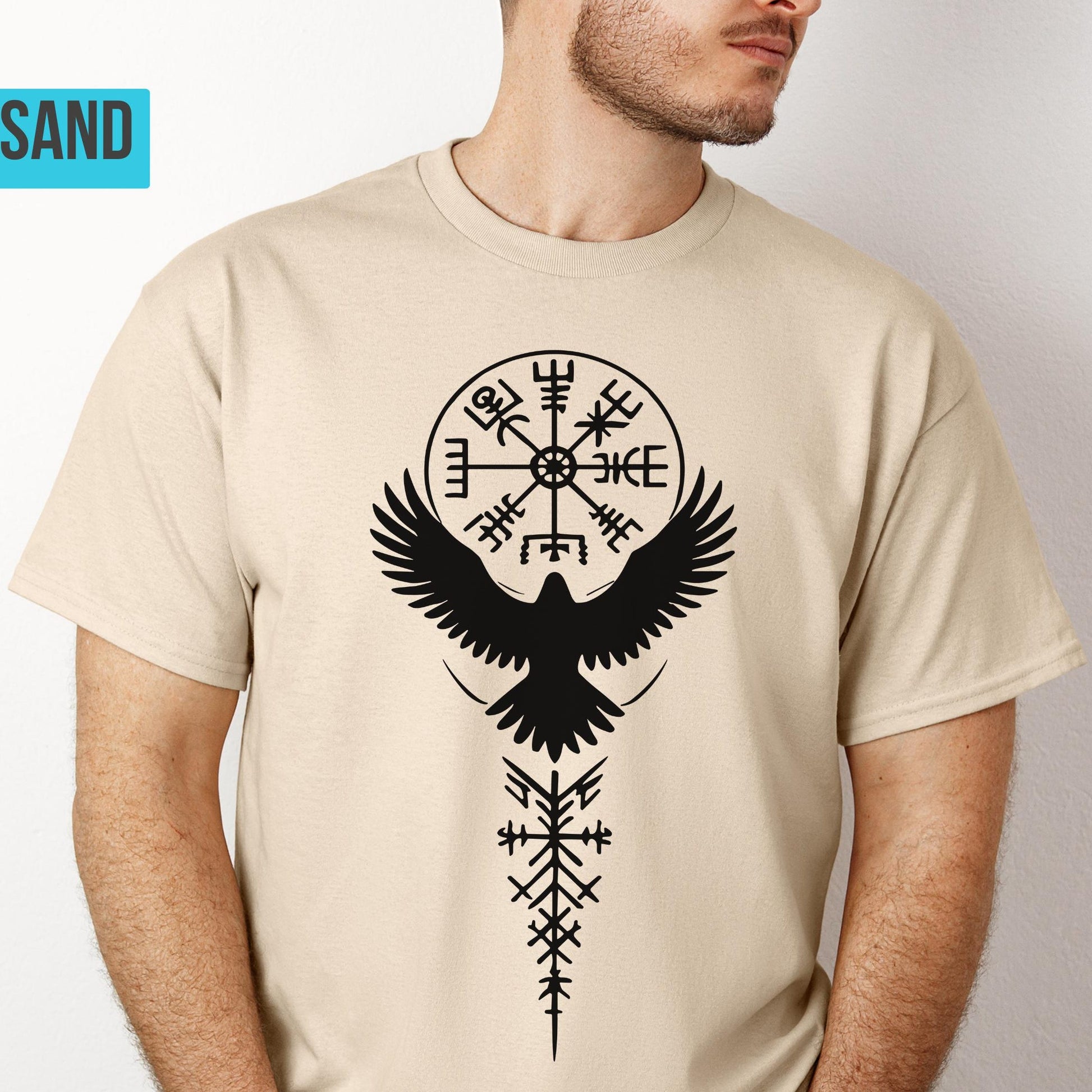 Viking Odin T-Shirt - Odin Ravens Viking Shirt, Huginn Muninn Norse Mythology Tee