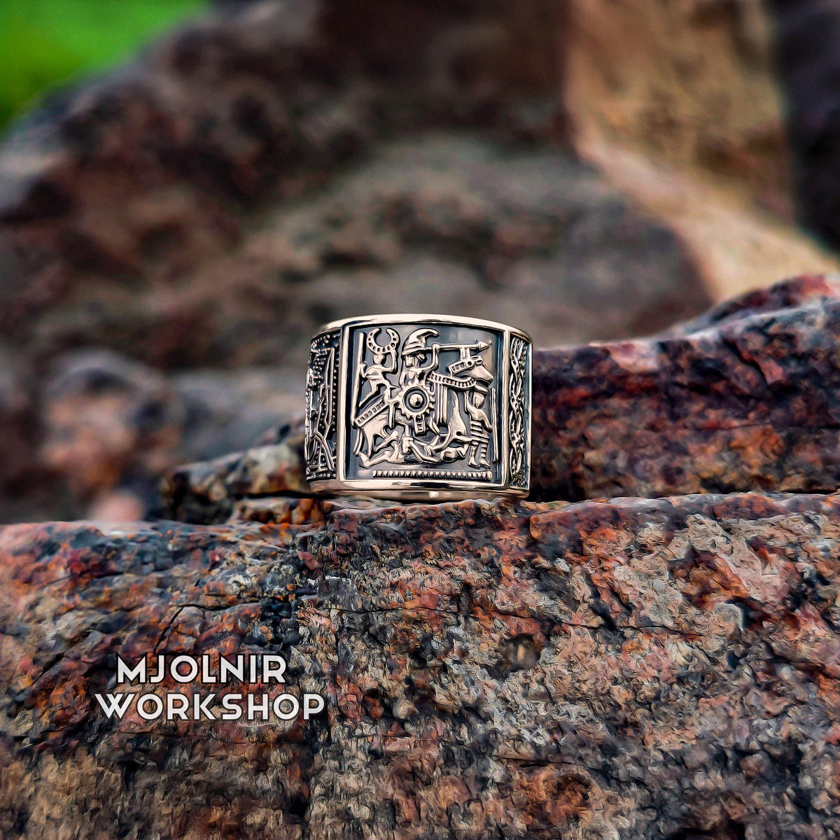 Viking Ring - Bronze Viking Ring: Vendel Era Norse Band, Design From Valsgarde Helmet