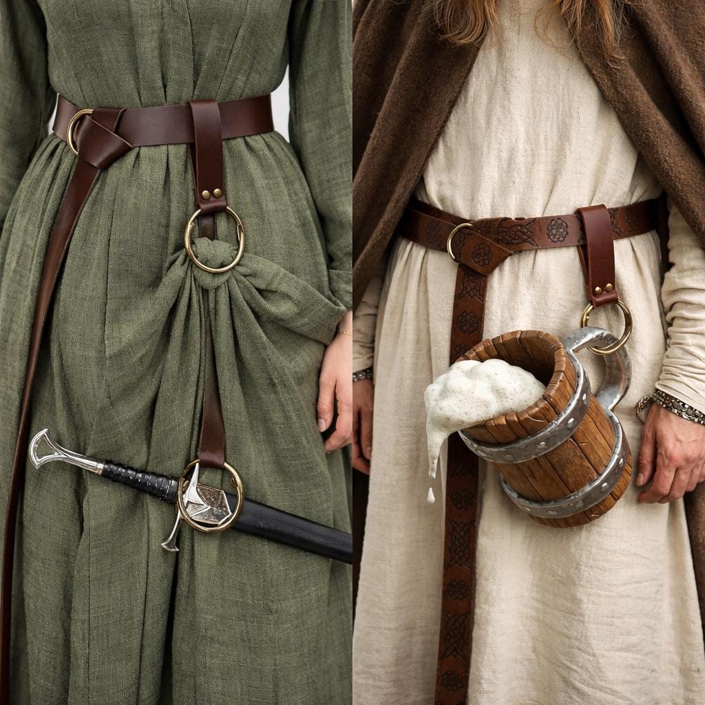 Viking Costume & LARP - Medieval Leather Bracers – Viking Arm Guards for LARP & Cosplay