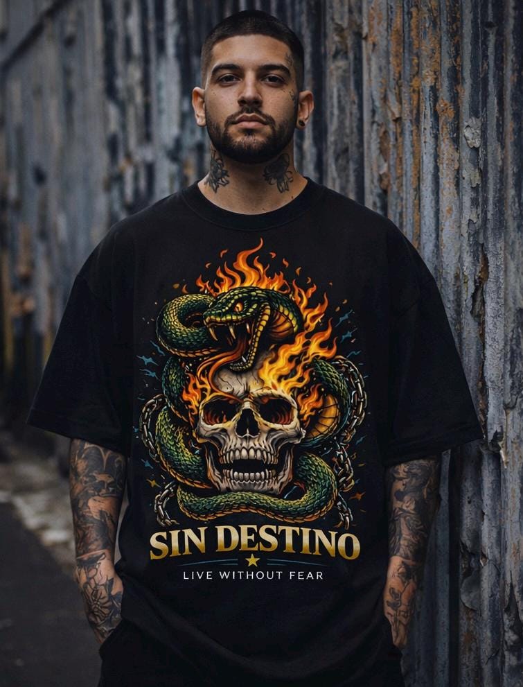 Viking T-Shirt - Viking Skull Oversized T-Shirt