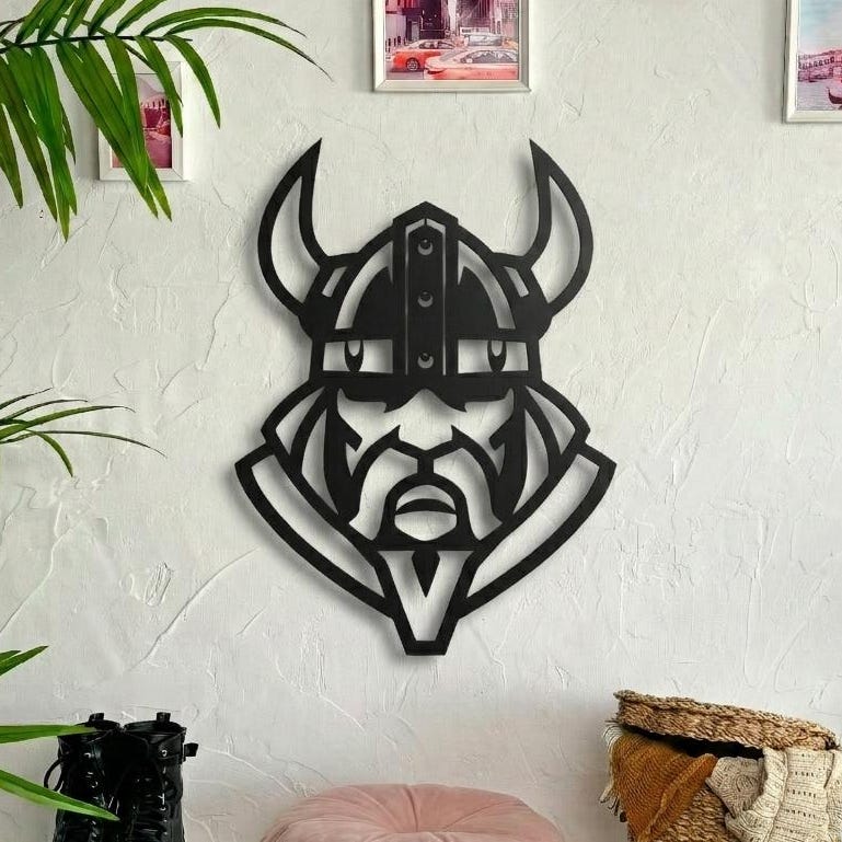 Viking Home Decor - Viking Ship Metal Wall Art: Nordic Home Decor