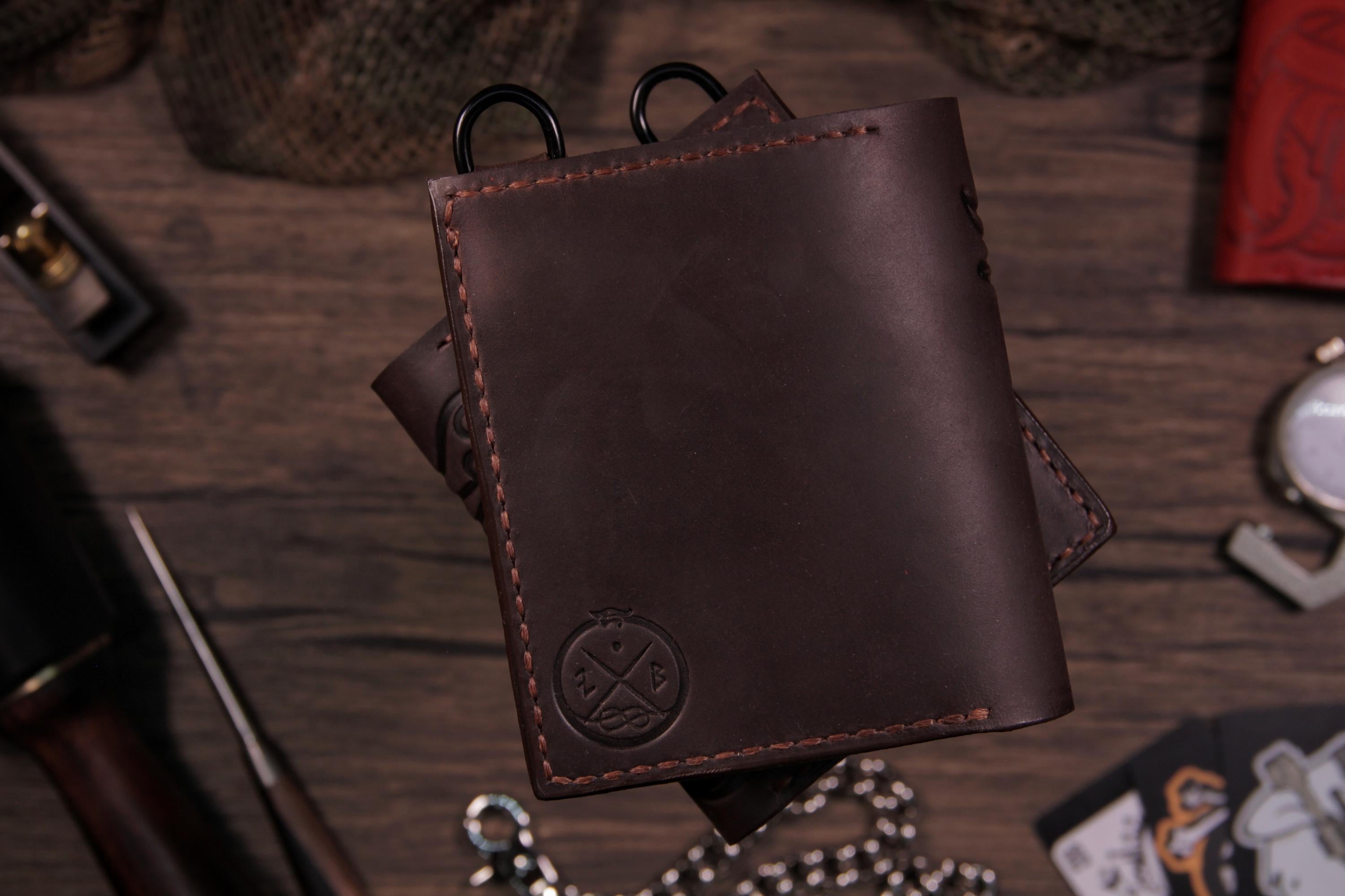 Viking Thor's Hammer Leather Accessory - Mjolnir & Jormungandr Leather Wallet: Viking Mythology
