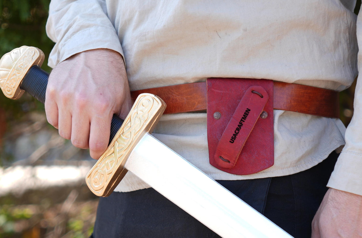 Viking Costume & LARP - Renaissance Festival Cosplay Larp Accessory Leather Holster Cosplay