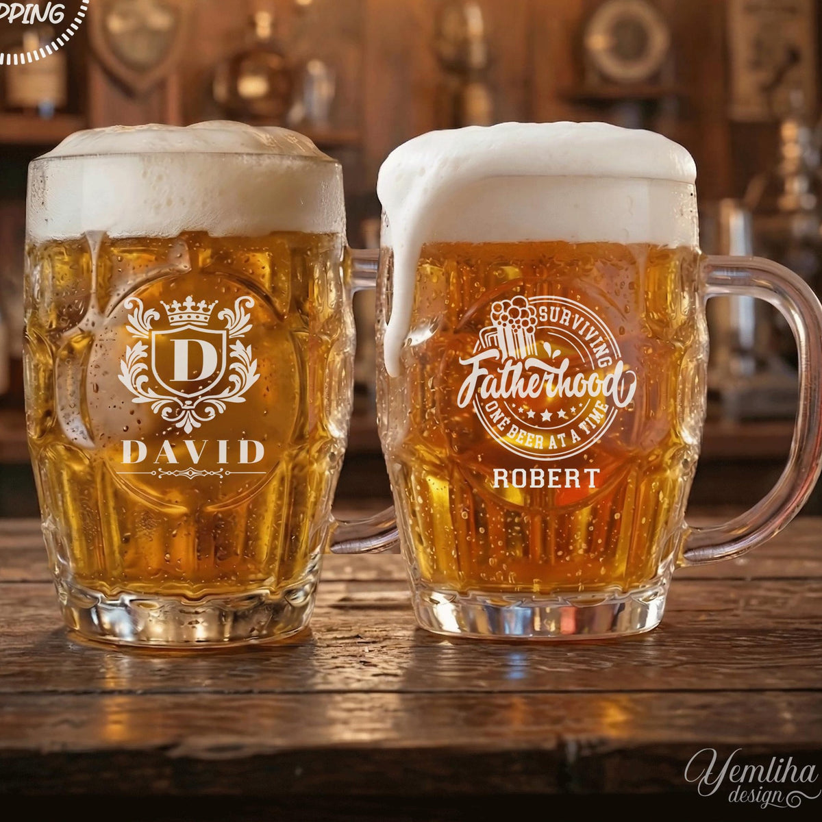 Viking Mug - Handcrafted Wooden Beer Mug: Rustic Viking Tankard with Stainless Steel Lining