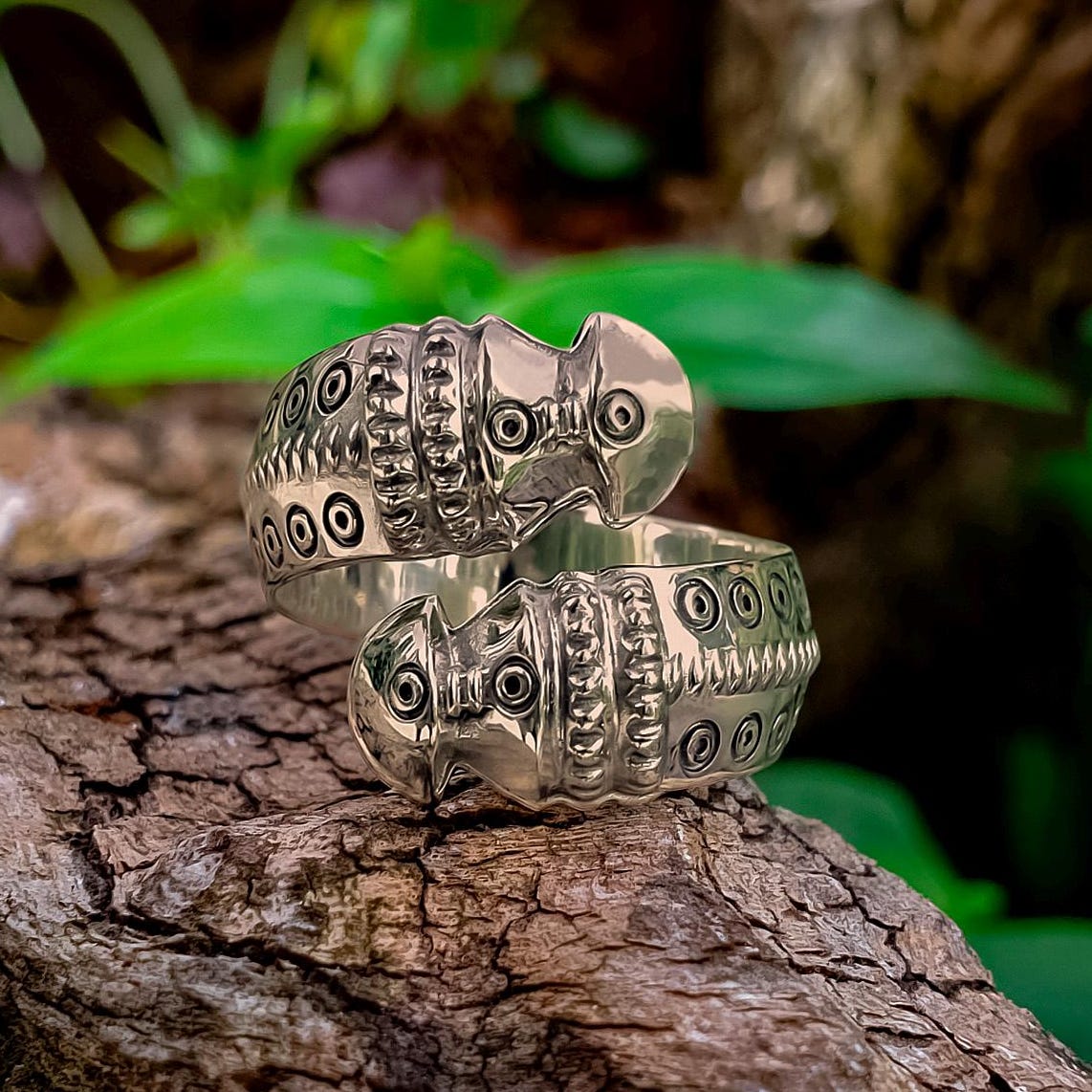 Viking Ring - Bronze Viking Ring: Vendel Era Norse Band, Design From Valsgarde Helmet