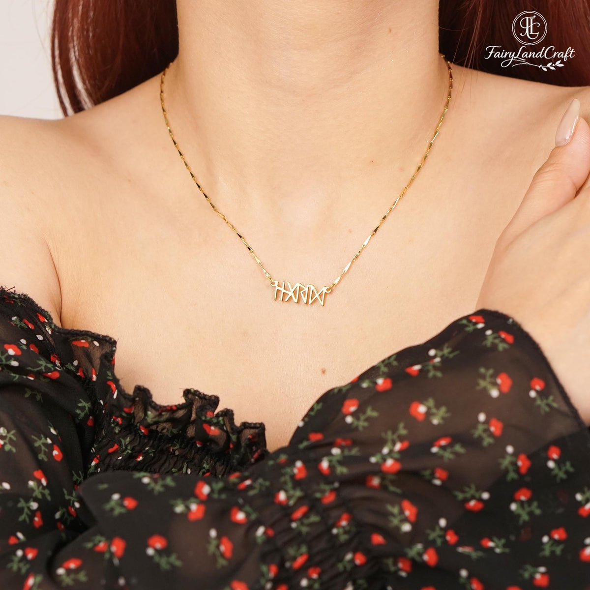 Viking Rune Necklace - Custom Runes Name Necklace, Personalized Viking Jewelry - Norse Mythology