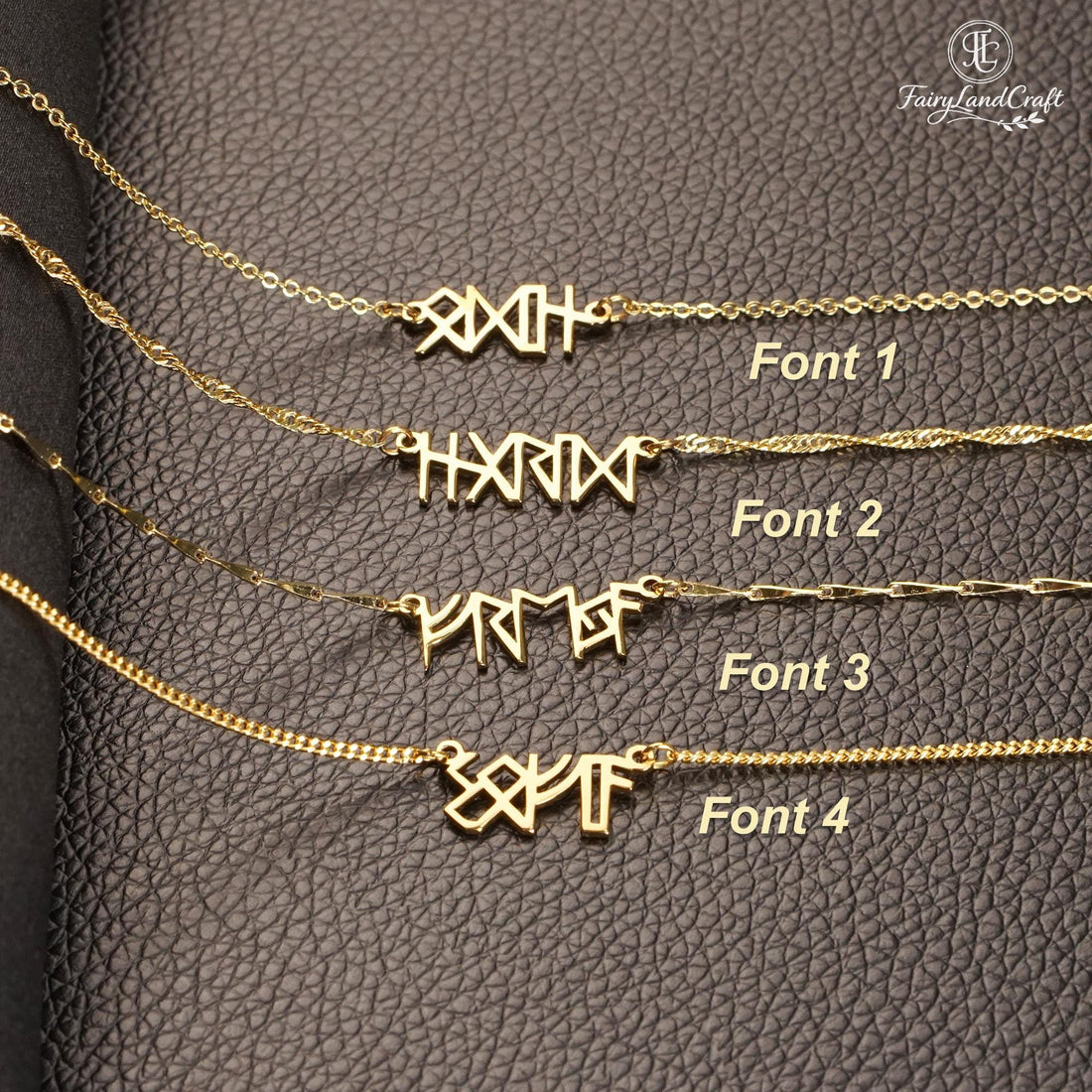 Viking Rune Necklace - Custom Runes Name Necklace, Personalized Viking Jewelry - Norse Mythology