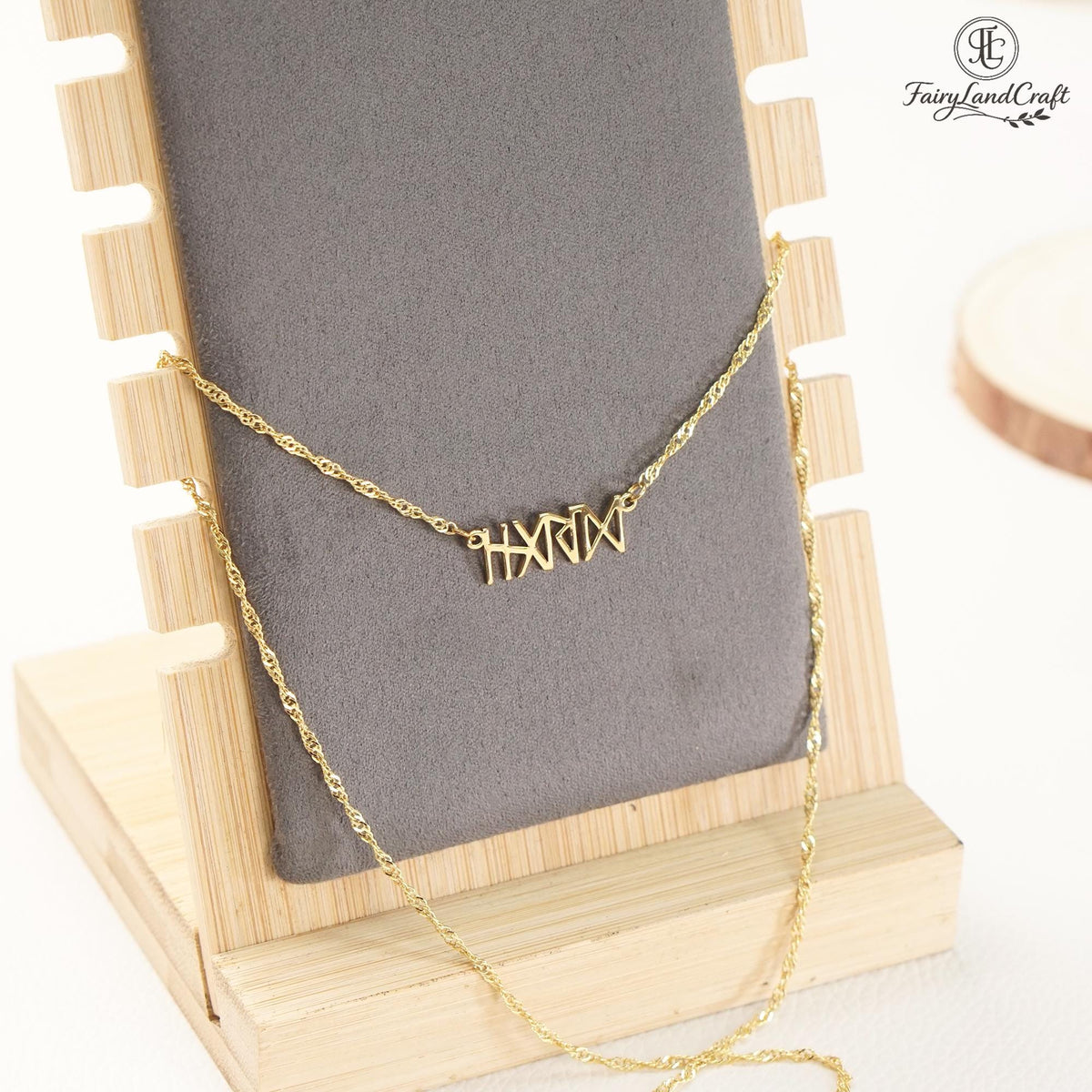 Viking Rune Necklace - Custom Runes Name Necklace, Personalized Viking Jewelry - Norse Mythology