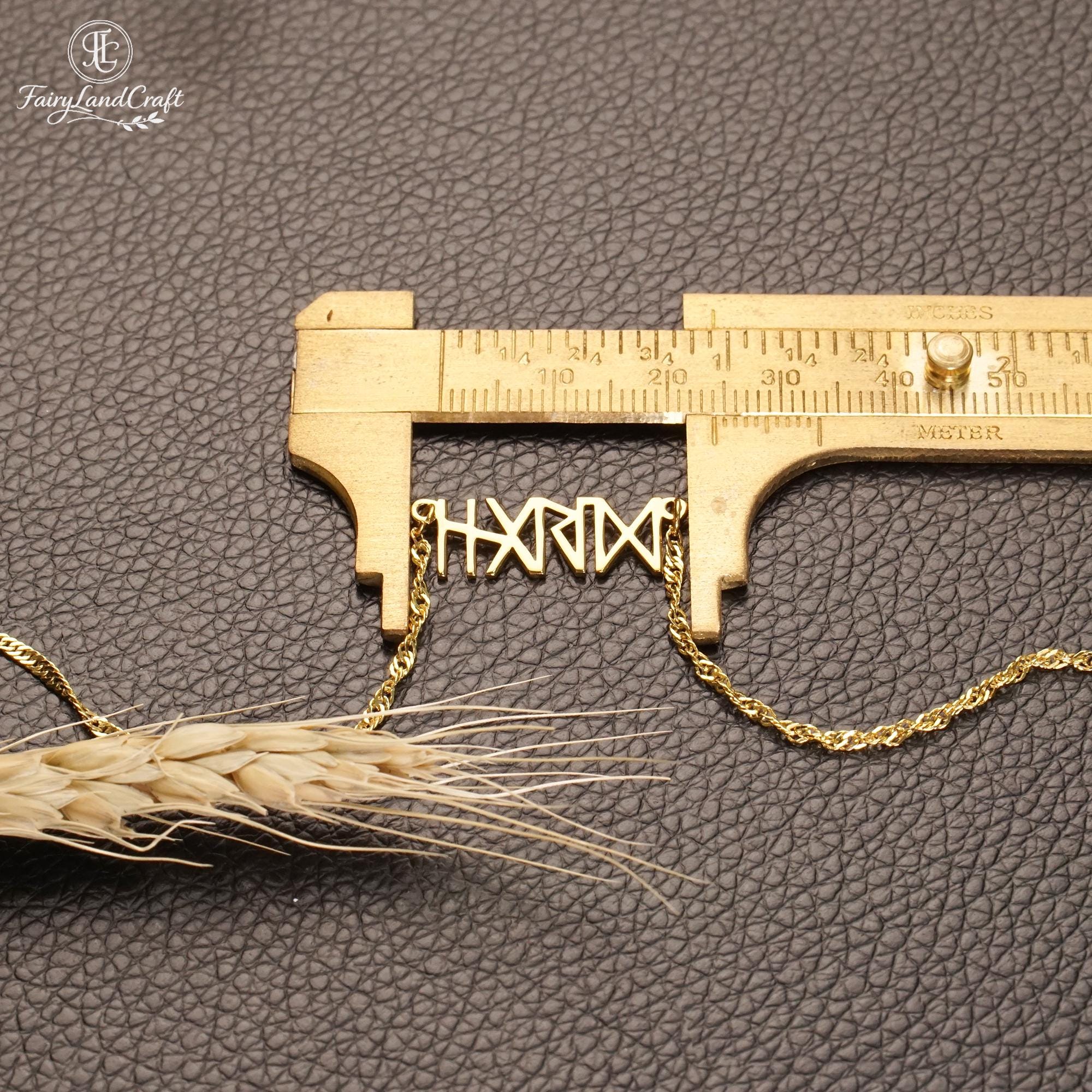 Viking Rune Necklace - Custom Runes Name Necklace, Personalized Viking Jewelry - Norse Mythology