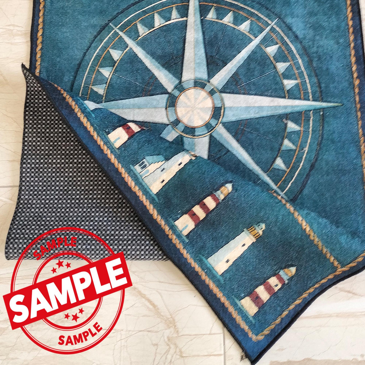 Viking Longship Rug - Viking Fjord Rug, Nordic Longship Mountain Landscape, Norse Celtic Area Rug