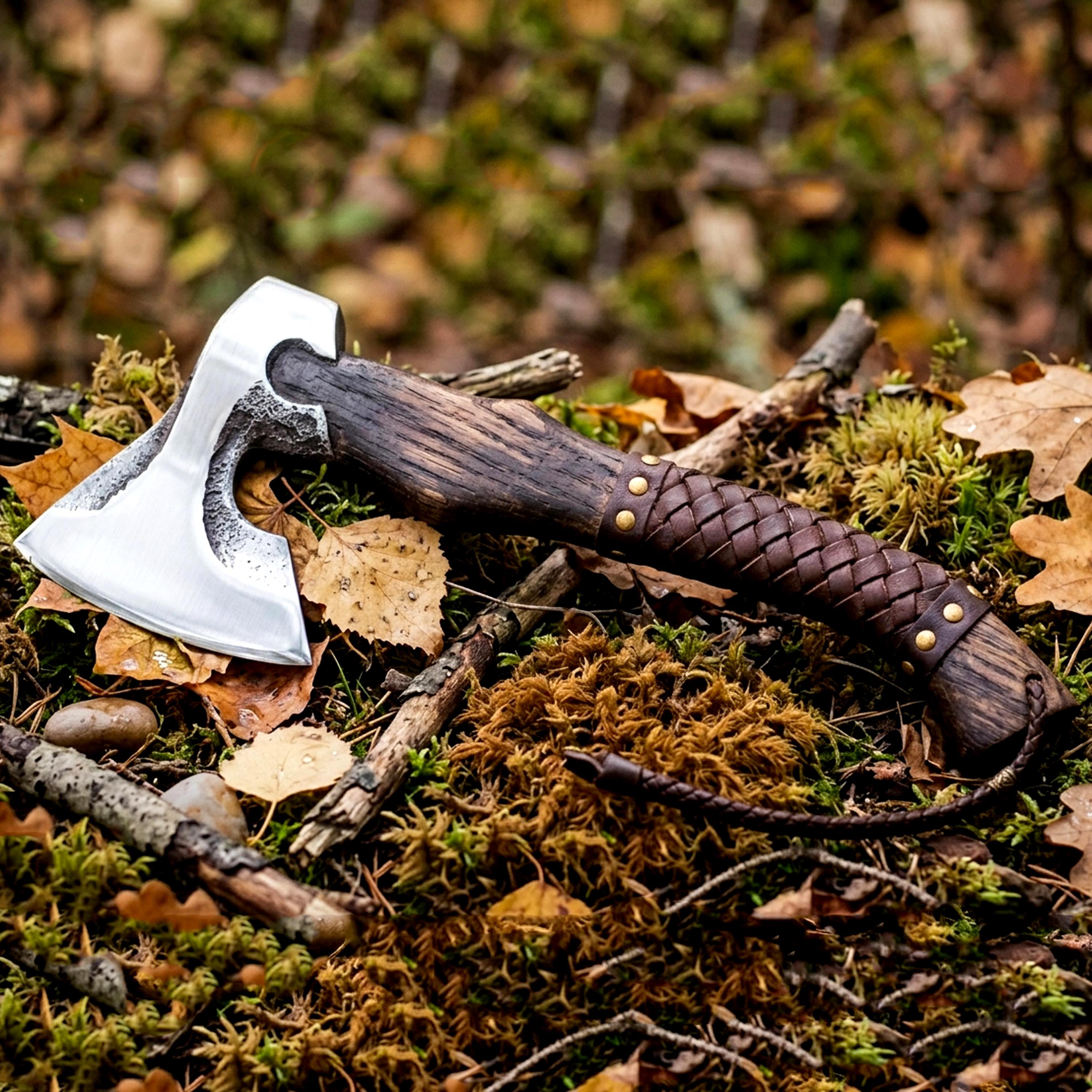 Viking Weapon Replica - Hand Forged Northmen Damascus Sword Replica, Authentic Viking Inspired