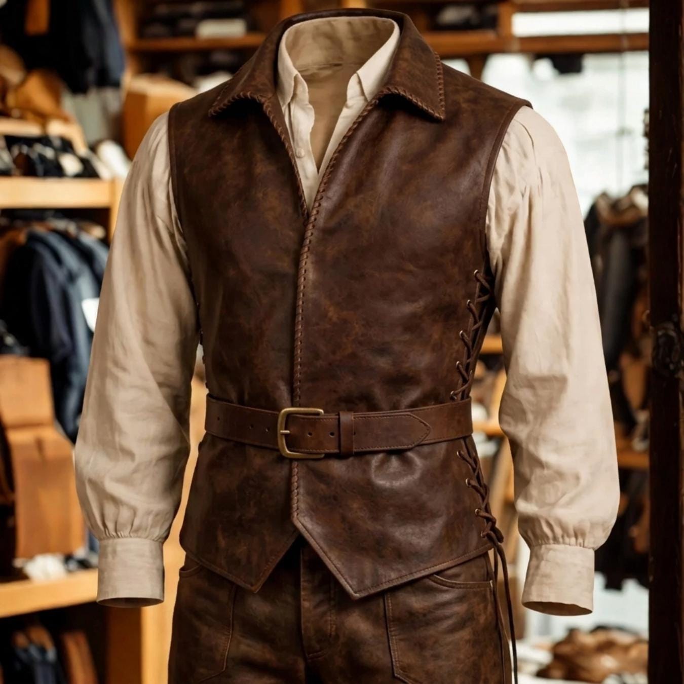 Viking Jacket - Handmade Warrior Medieval Leather Coat, Unisex Ranger Combat Quilted Viking Cosplay