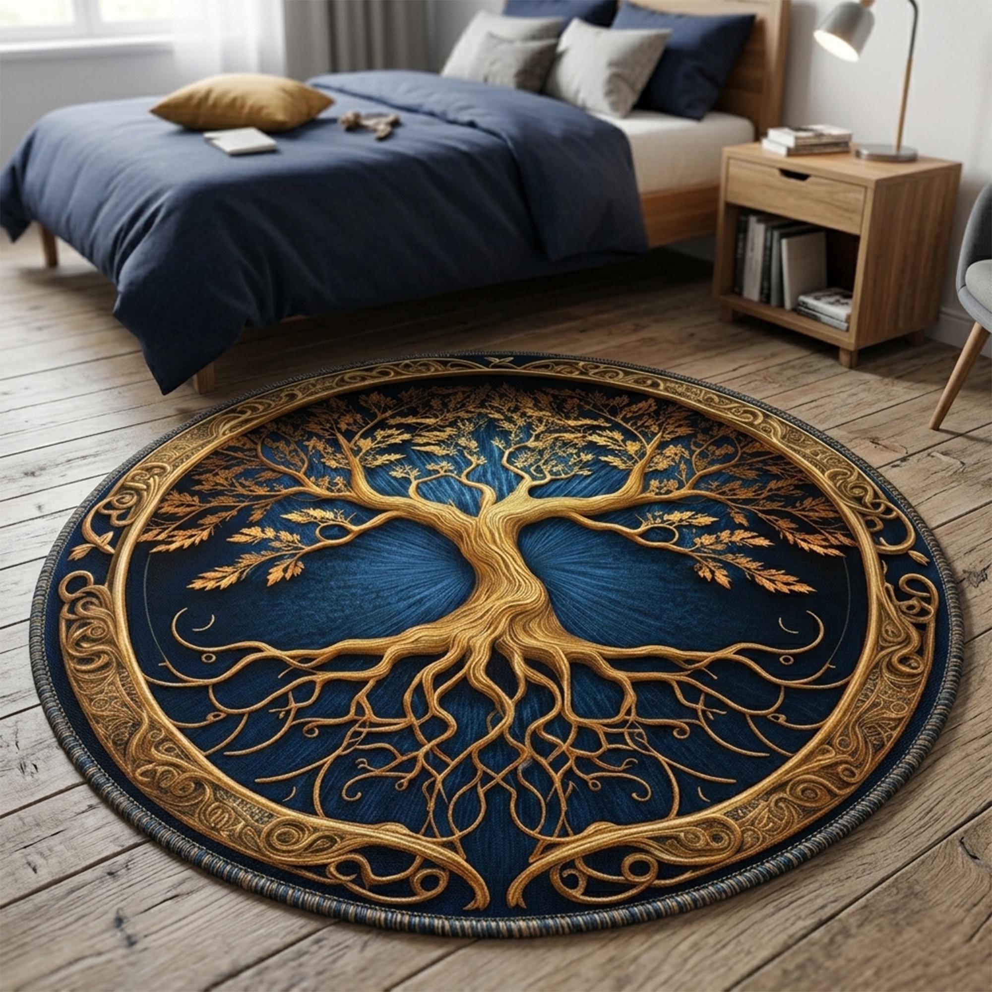 Viking Blanket - Viking Nordic Dragon Woven Cotton Throw Blanket, Fringed Tapestry Decor