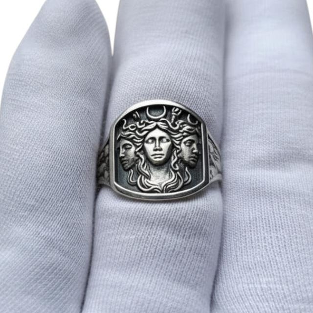 Viking Necklace - Norse Goddess Freya Coin Pendant, Viking Mythology, Freyja Sterling Silver Brass