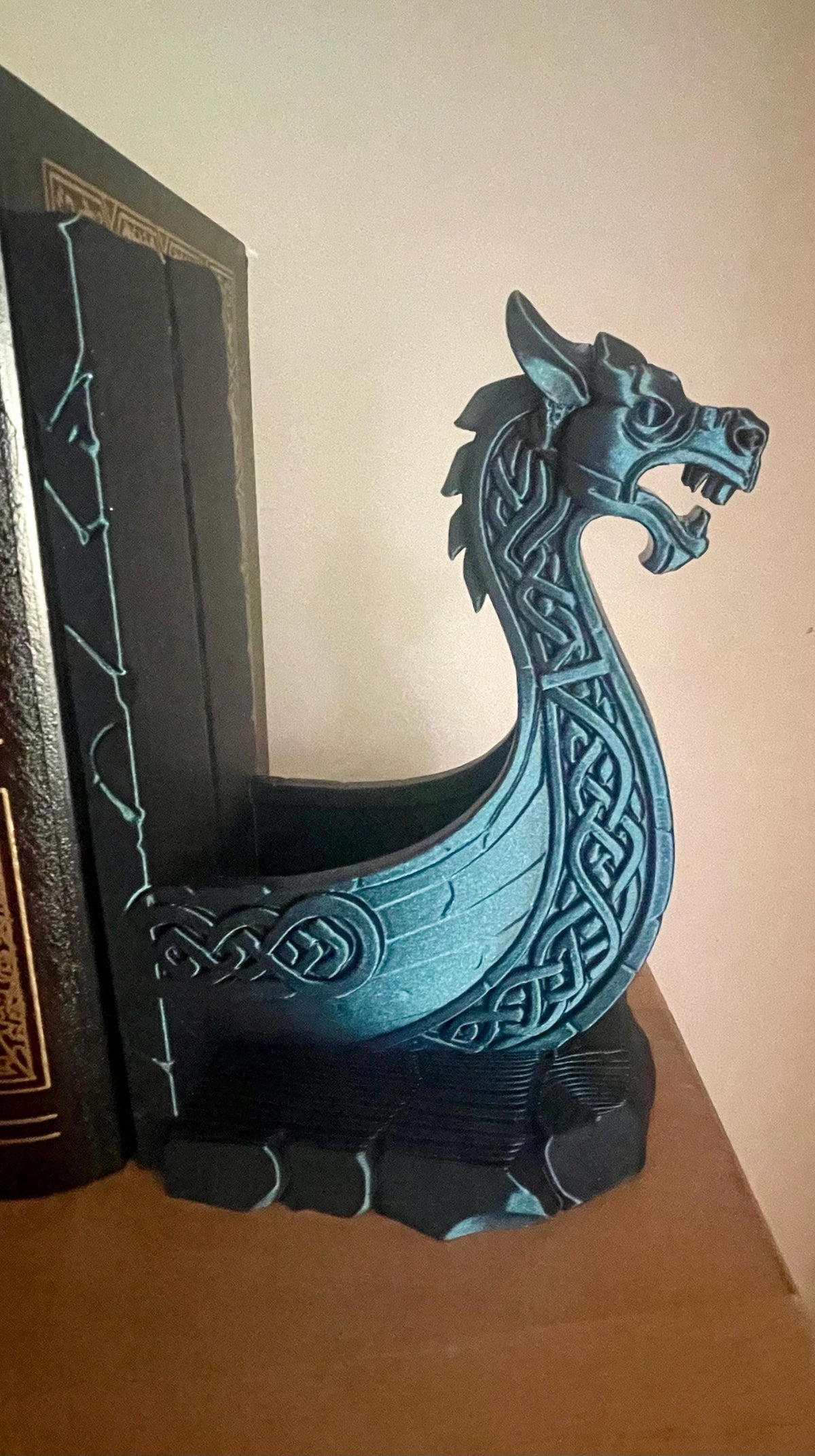Viking Home Decor - Viking Ship Bookshelf Decor