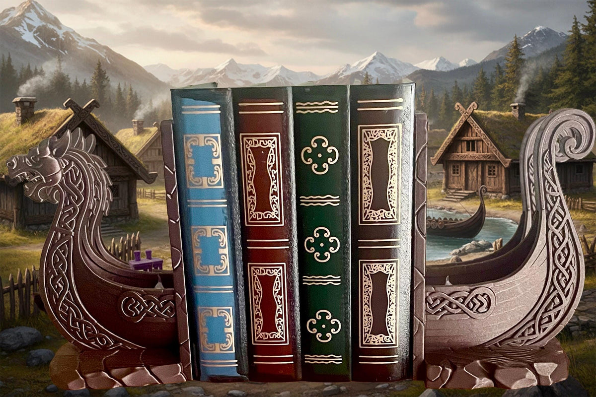 Viking Home Decor - Viking Ship Bookshelf Decor
