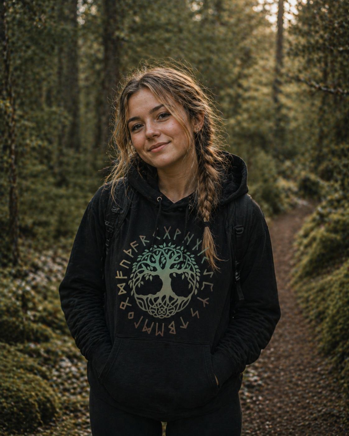 Viking Odin Hoodie - Odin Viking Hoodie: Celtic Nordic Mythology Sweater - Gothic Biker Style