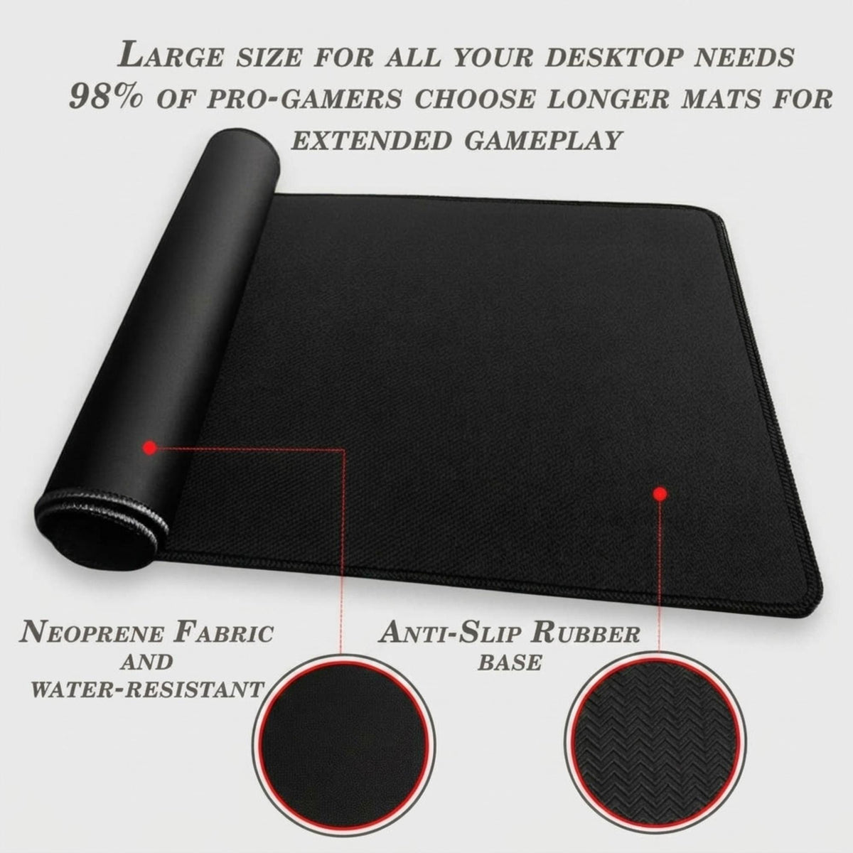 Viking Thor's Hammer Leather Accessory - Viking Desk Mat - Norse Mythology Mouse Pad, Longship &