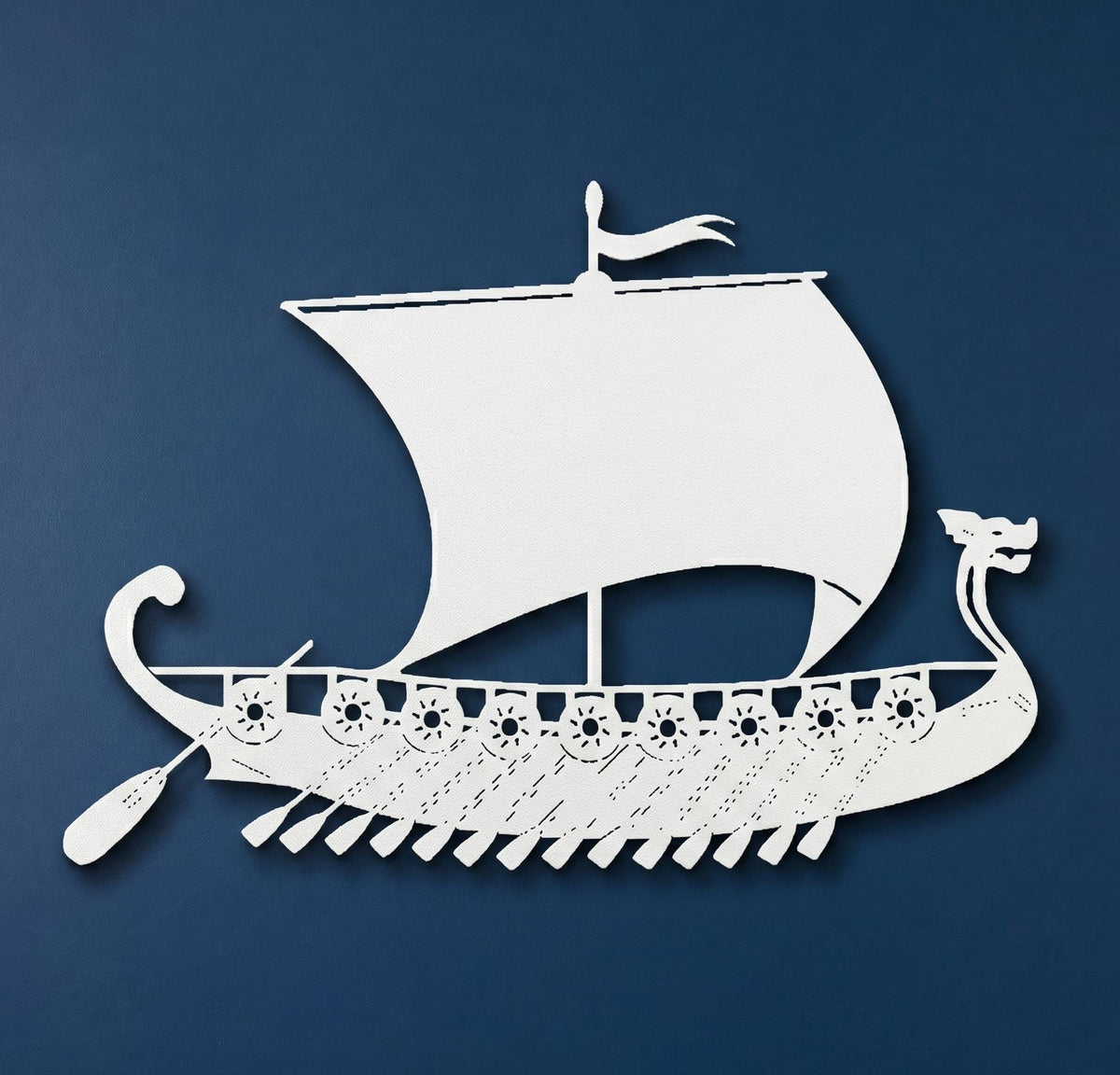 Viking Home Decor - Viking Ship Metal Wall Art: Nordic Home Decor