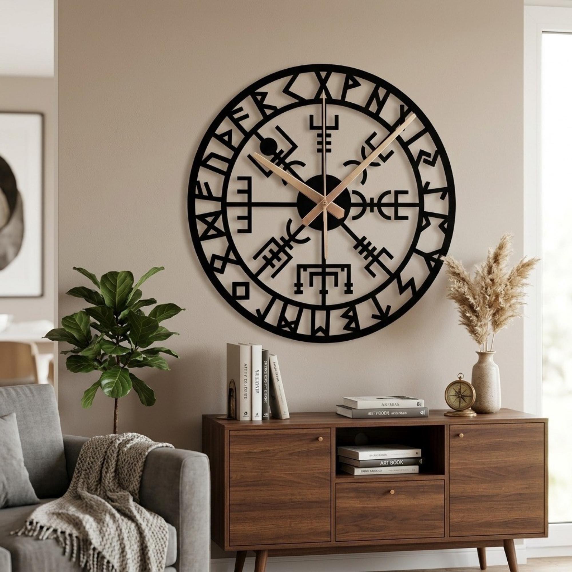 Viking Vegvisir Compass Blanket - Viking Vegvisir Tree of Life Wall Art, Norse Compass Raven Decor