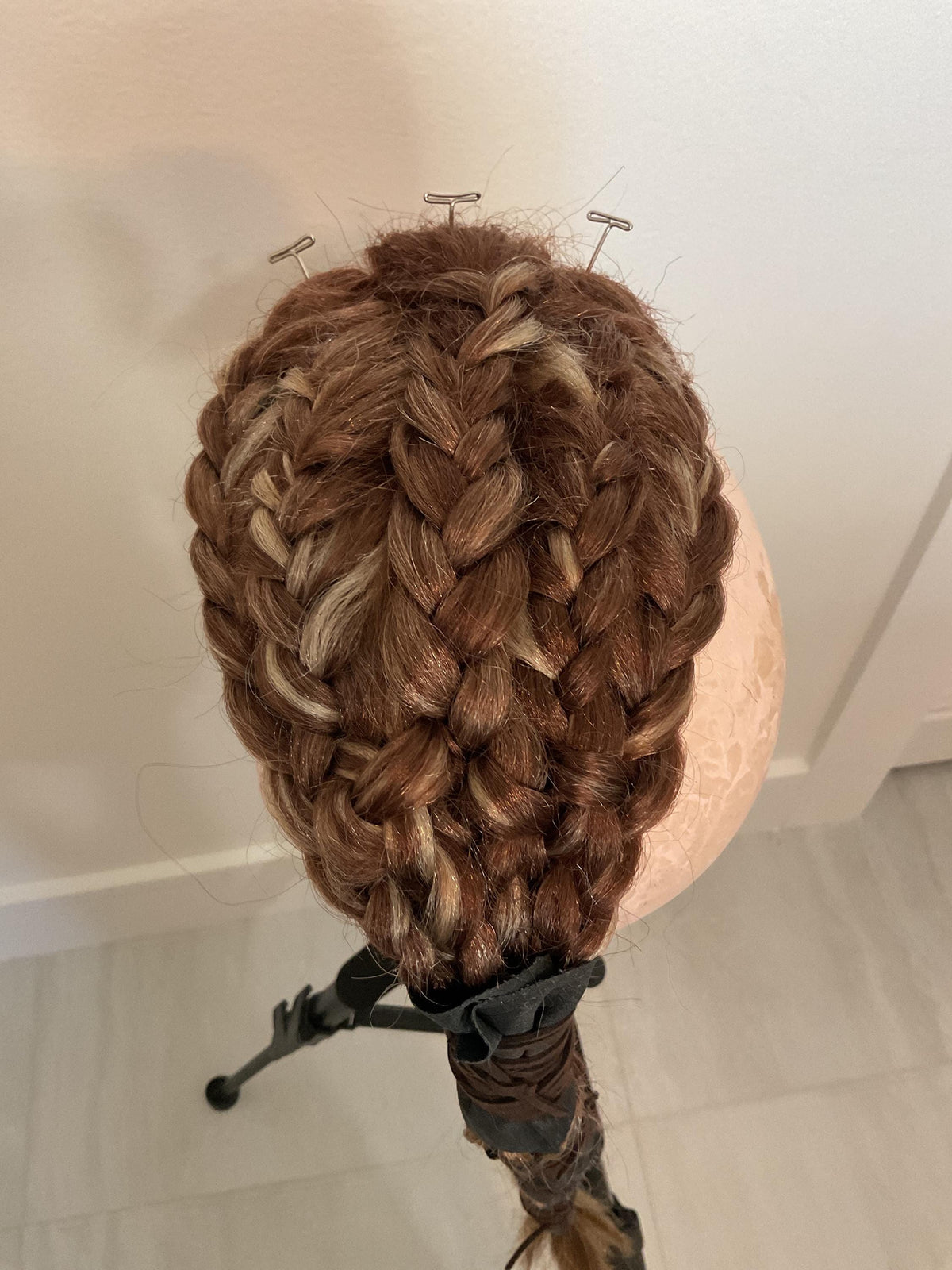 Viking Costume & LARP - Ragnar Viking Warrior battle mohawk leather braid hairpiece Viking wig