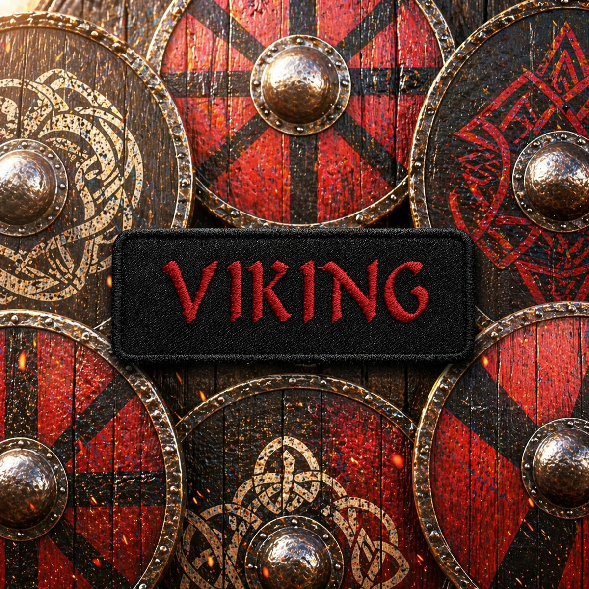 Viking Jacket - Viking Warrior Embroidered Patch, Norse Helmet Back Applique, Gold Black Gothic