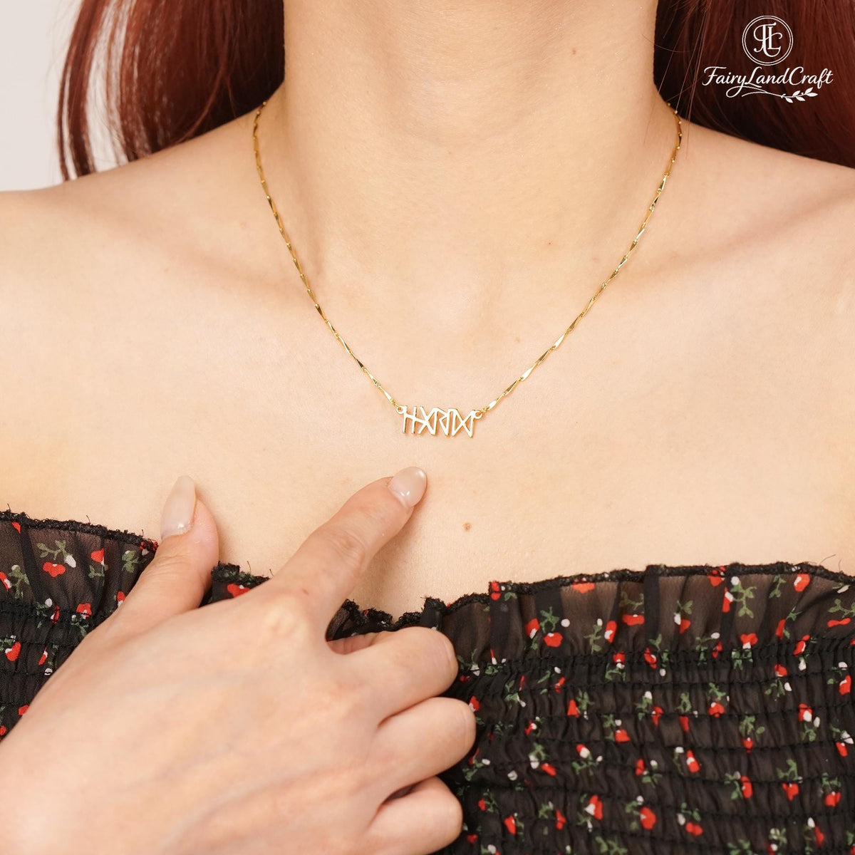 Viking Rune Necklace - Custom Runes Name Necklace, Personalized Viking Jewelry - Norse Mythology