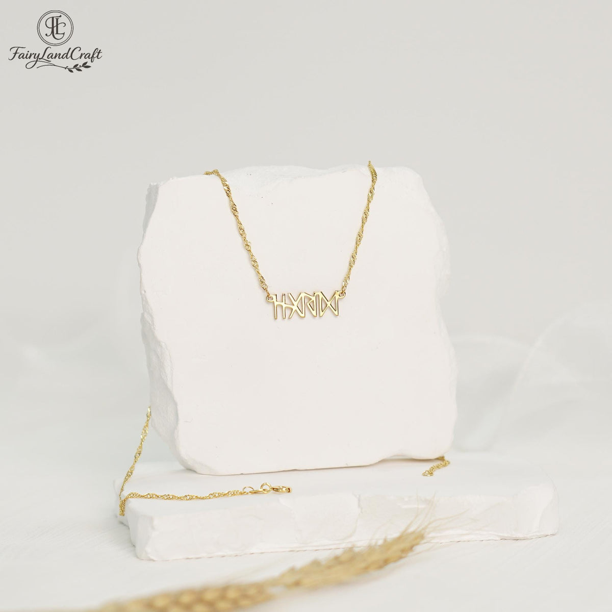 Viking Rune Necklace - Custom Runes Name Necklace, Personalized Viking Jewelry - Norse Mythology