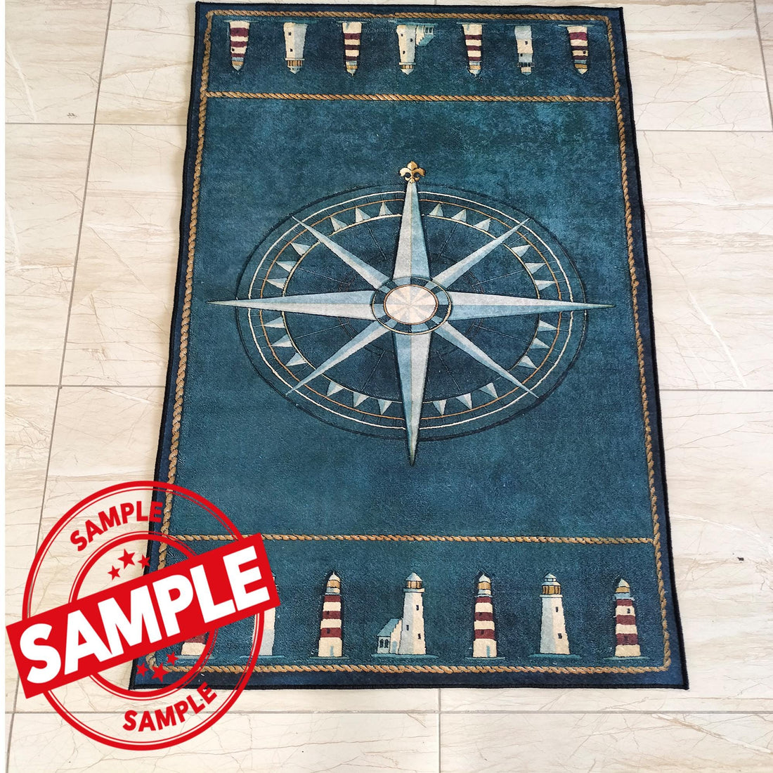 Viking Longship Rug - Viking Fjord Rug, Nordic Longship Mountain Landscape, Norse Celtic Area Rug