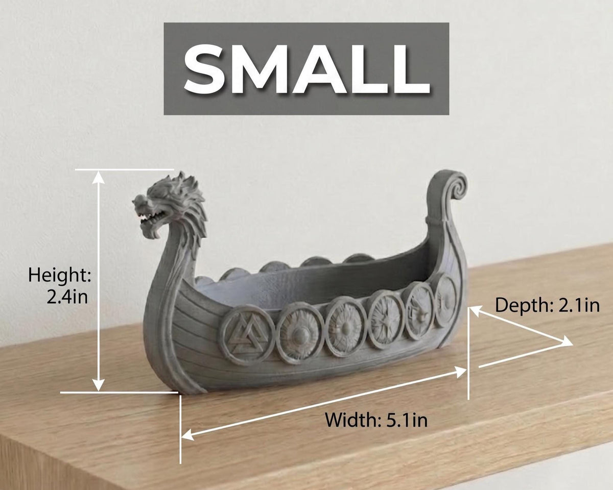 Viking Longship Home Decor - Viking Longship Planter Set, Norse Succulent Pot in Small Medium Large
